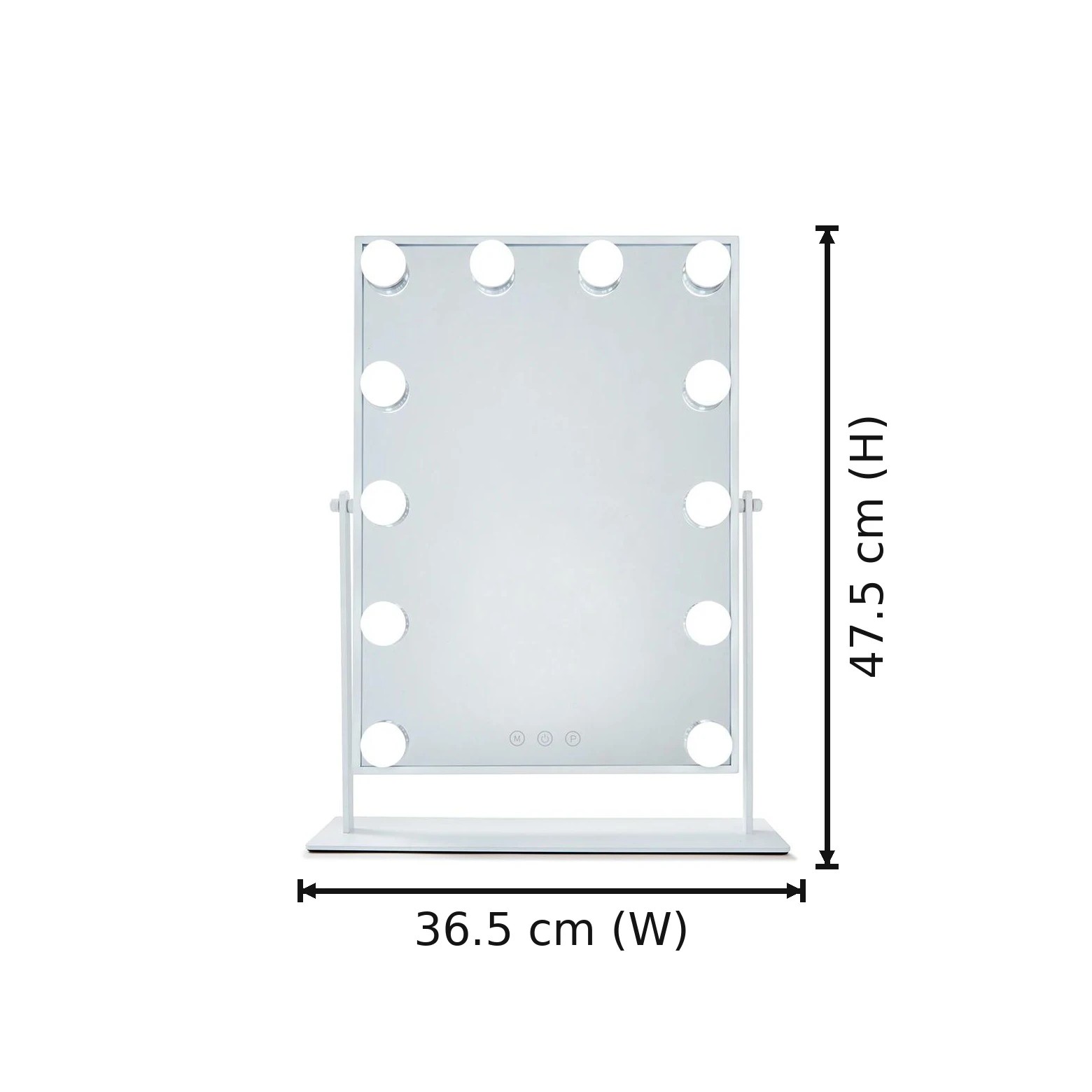 2 Small Hollywood Mirror - White, 2 of 11