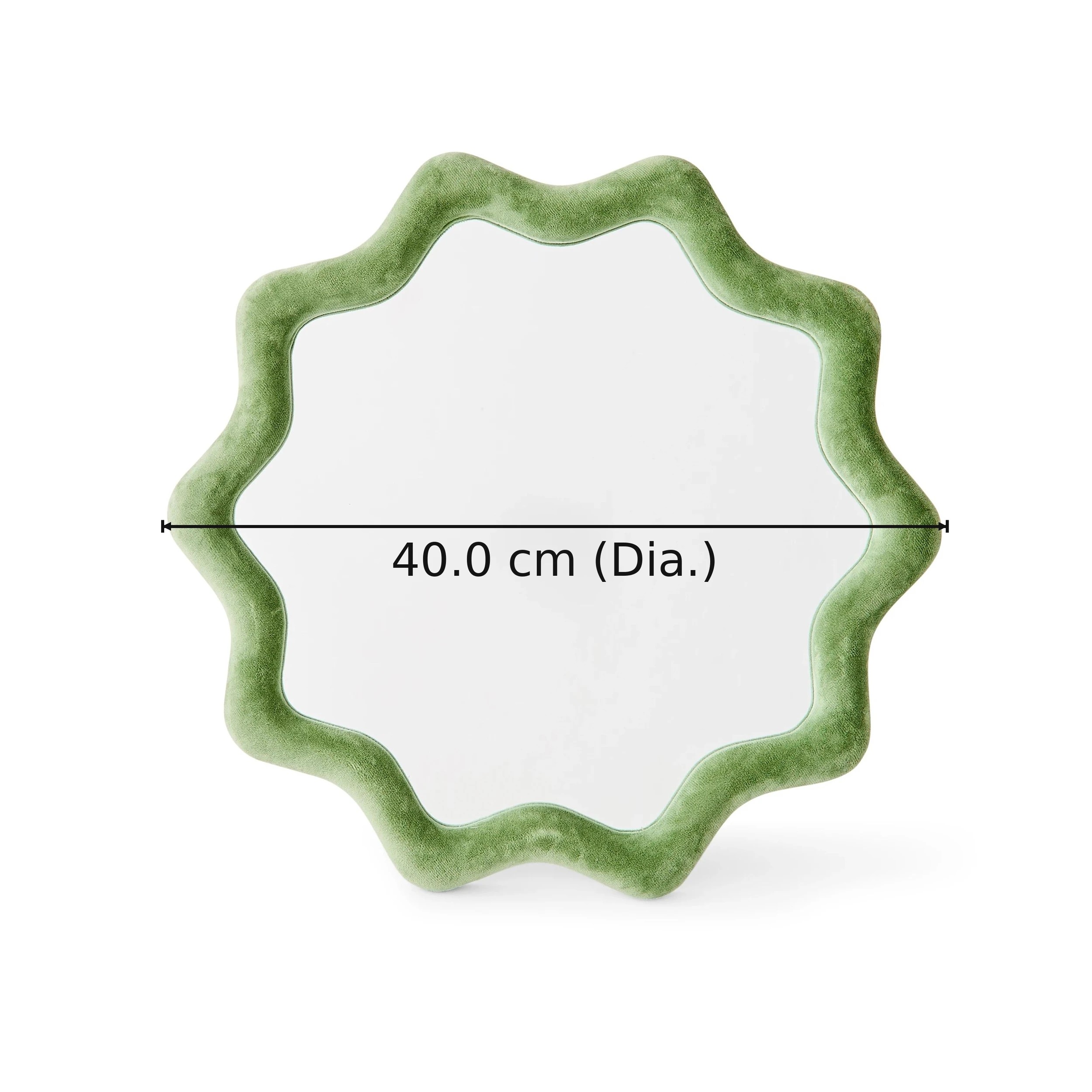 2 Frankie Velvet Mirror - Green - 40cm, 2 of 9