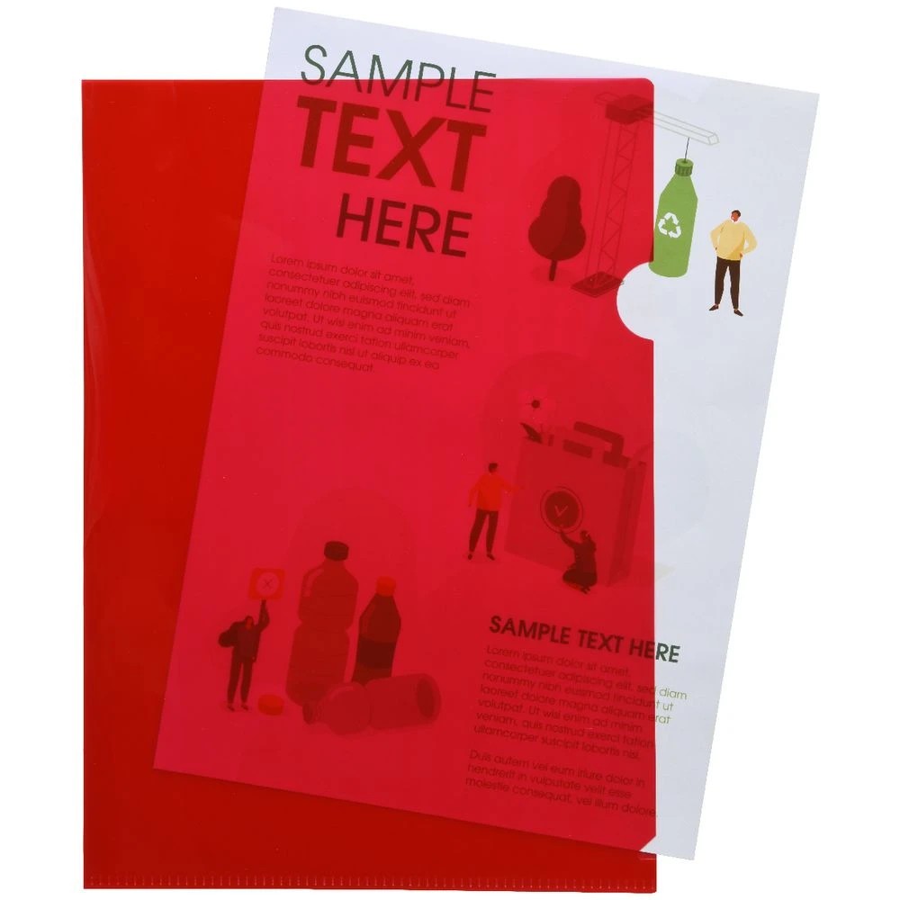 2 J.Burrows Recycled Letter File Single A4 Red, 2 of 2