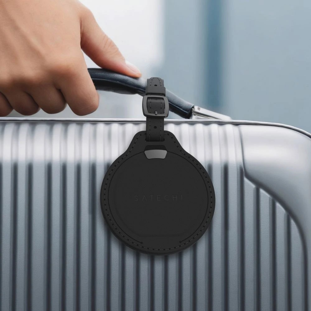 3 Satechi FindAll Vegan Leather Luggage Tag Black, 3 of 4