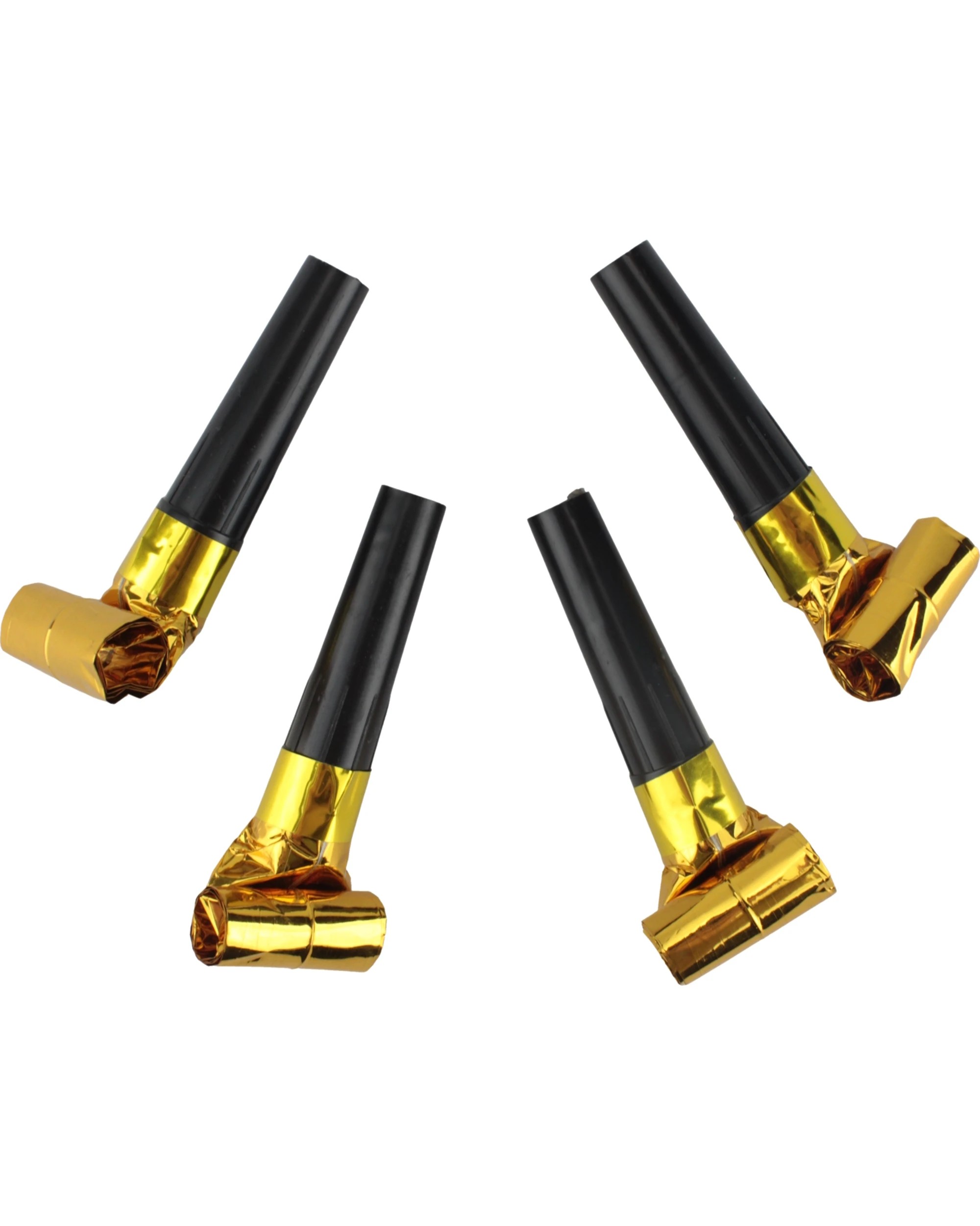 1 Partyrama Foil Party Blowers Pack of 4 - Gold, 1 of 1