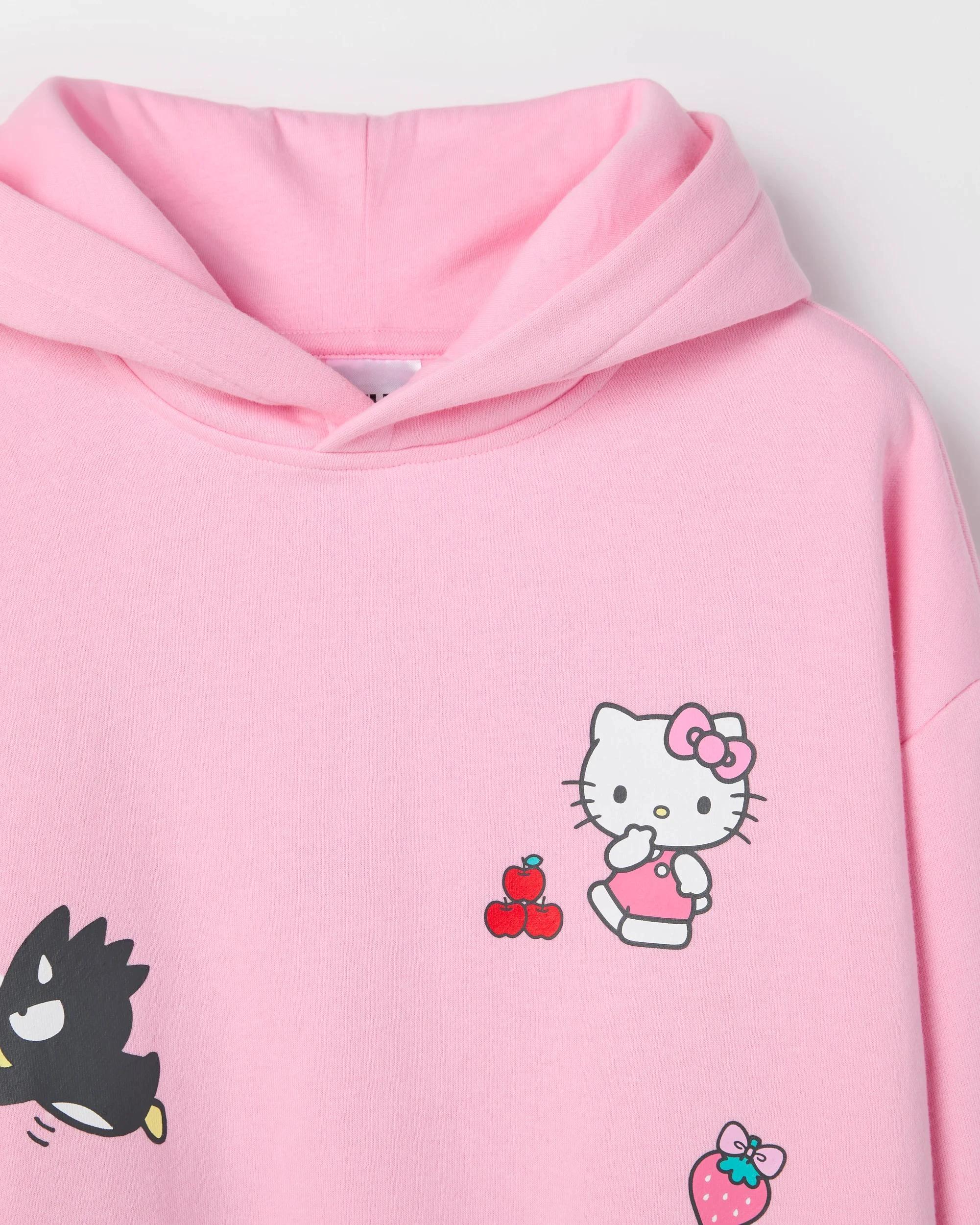 2 Hello Kitty Australian Cotton Blend Boucle Hoodie PINK, 2 of 3