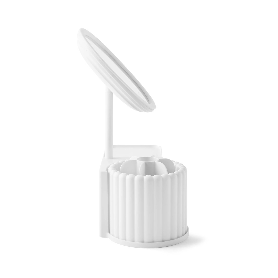 8 Cosmetic Organiser with Mirror - White, 8 of 10