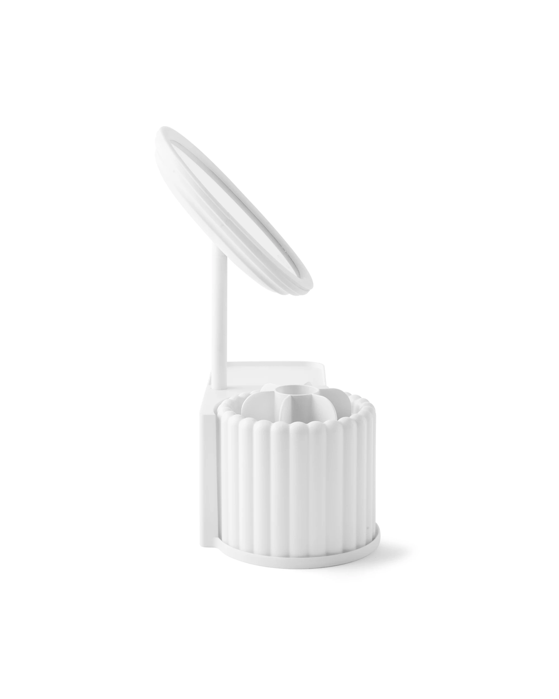 8 Cosmetic Organiser with Mirror - White, 8 of 10