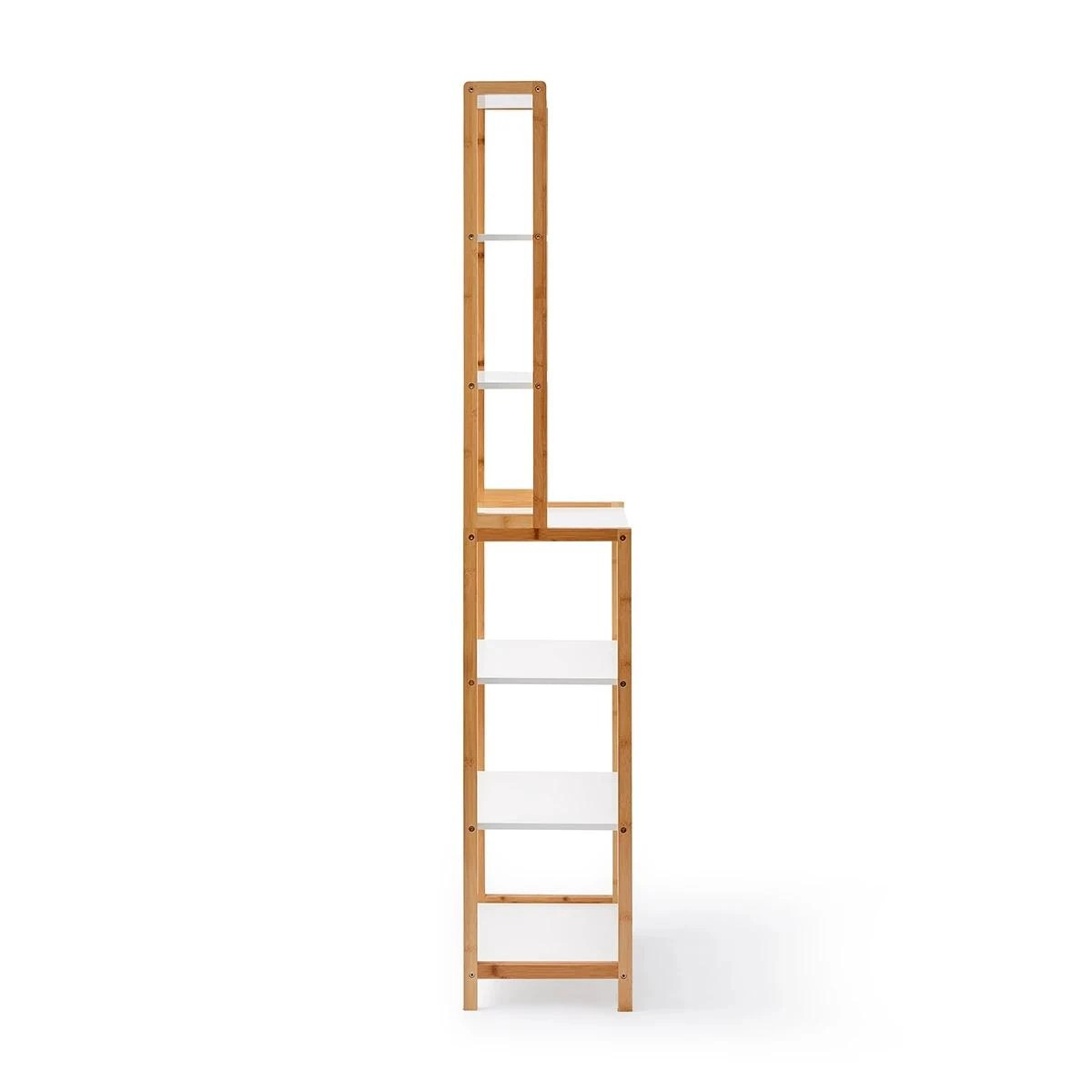 7 Bamboo and White 7 Tier Shelf, 7 of 10