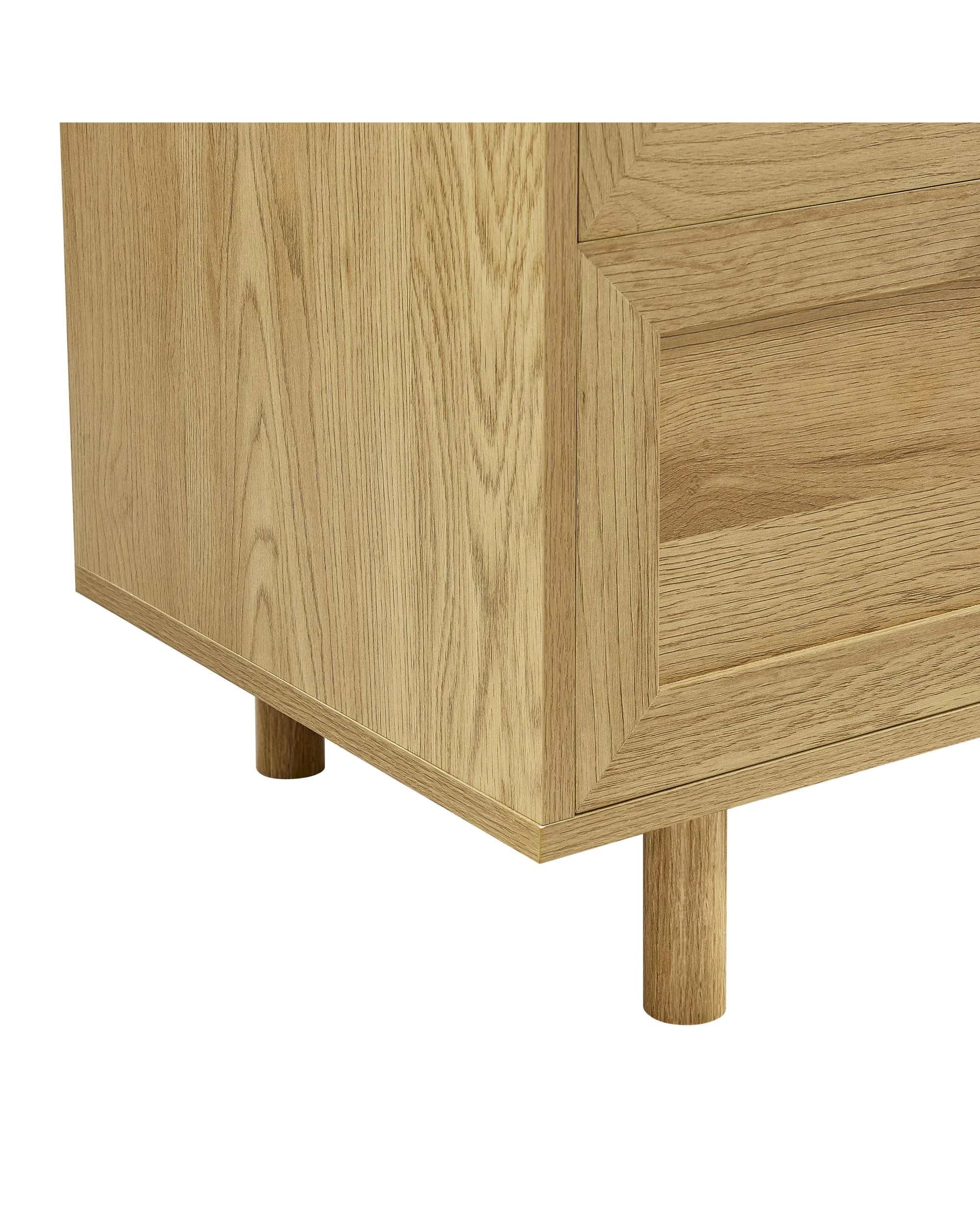 8 Kodu Tallboy Dresser Chest 6 Drawers Oak Look - Natural, 8 of 10
