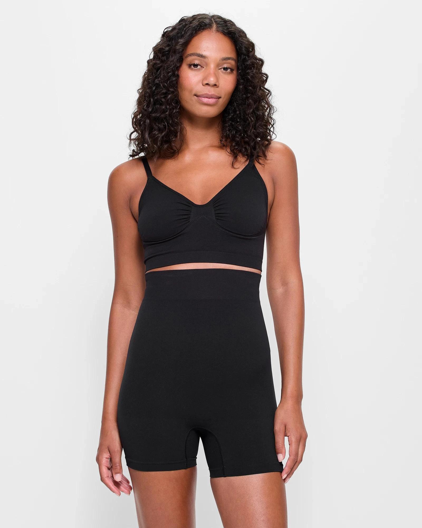 2 Target Woman Seamfree Sculpt High Waisted Shorts BLACK, 2 of 5