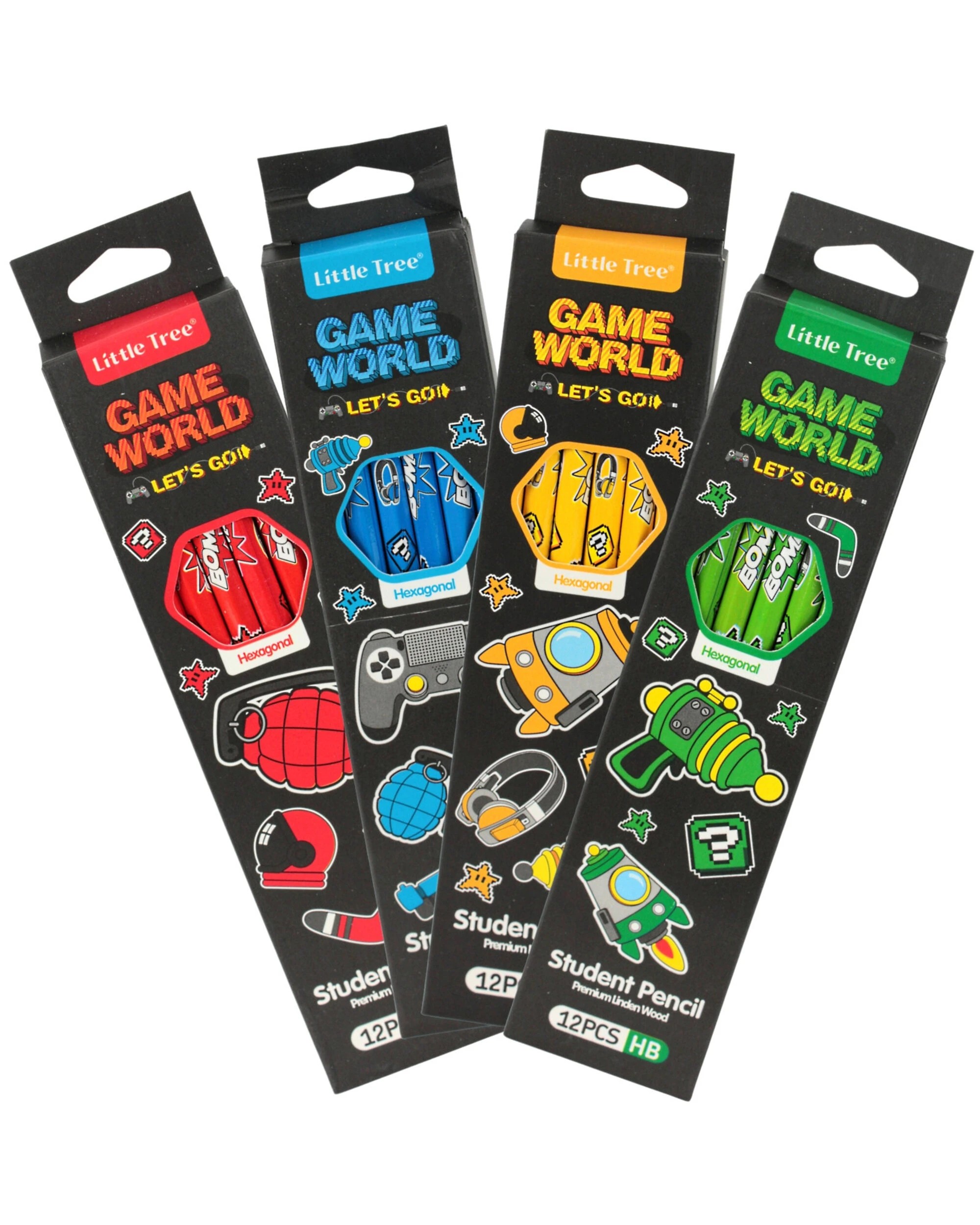 1 Durmaz 12 Student HB Pencils Game World Series - Assorted, 1 of 3