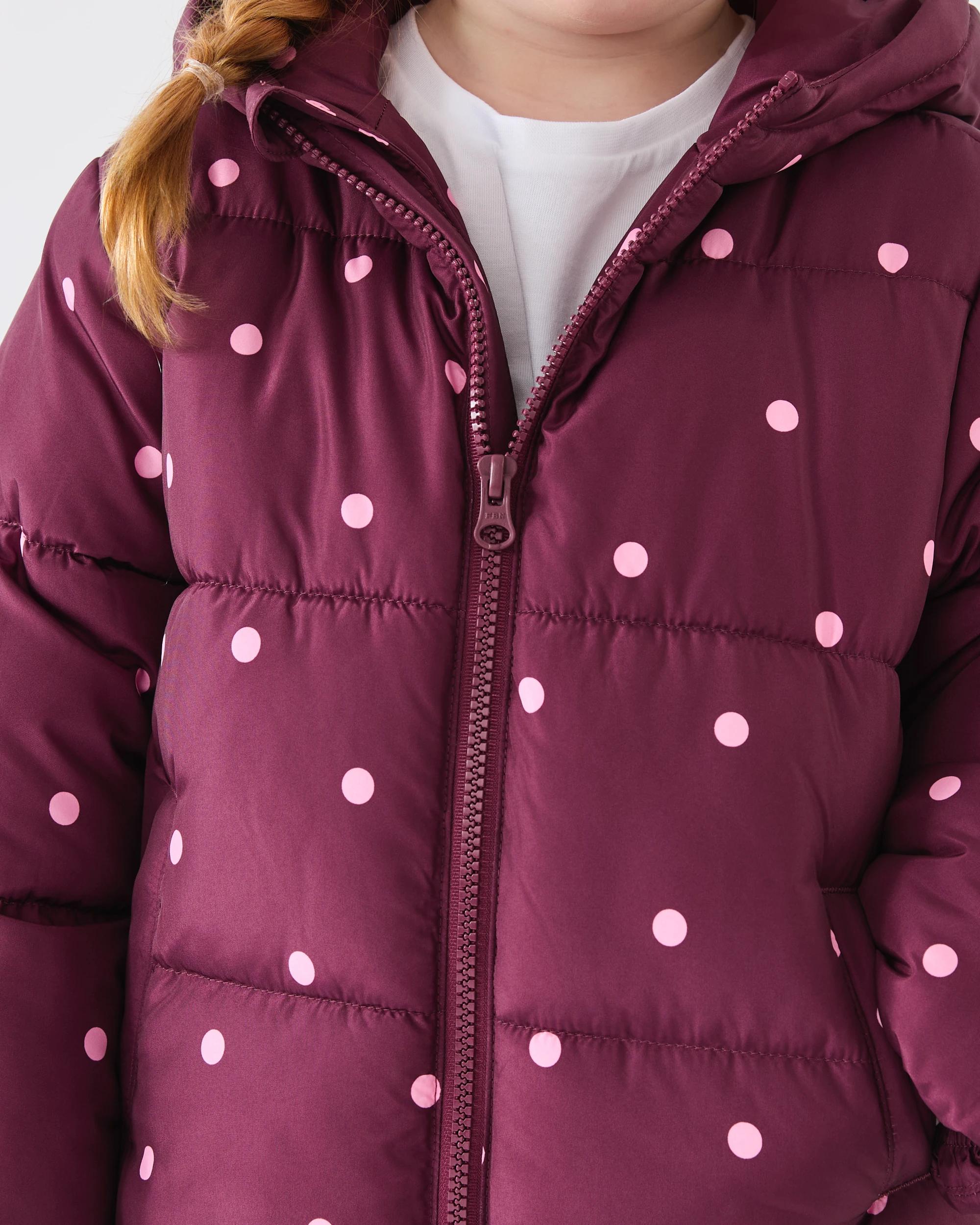 4 Puffer Jacket Maron Dots, 4 of 8