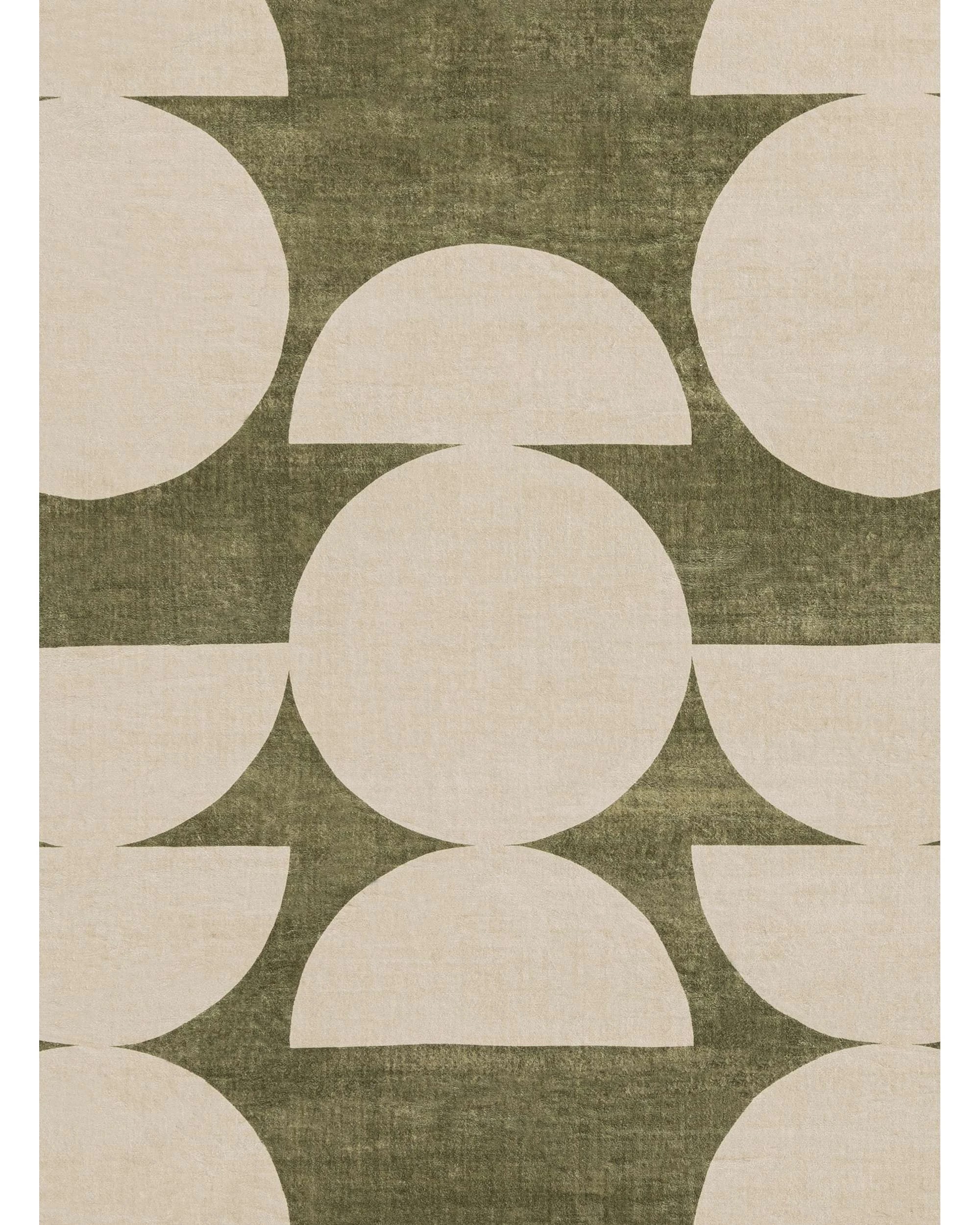 7 Loopsie Moneo Geometric Washable Rug-290cm x 190cm - Green, 7 of 8