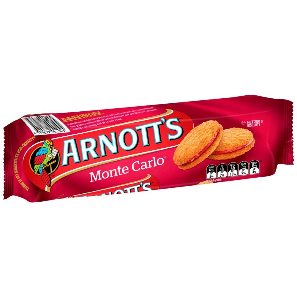 1 Arnott's Monte Carlo Biscuits 250g, 1 of 4