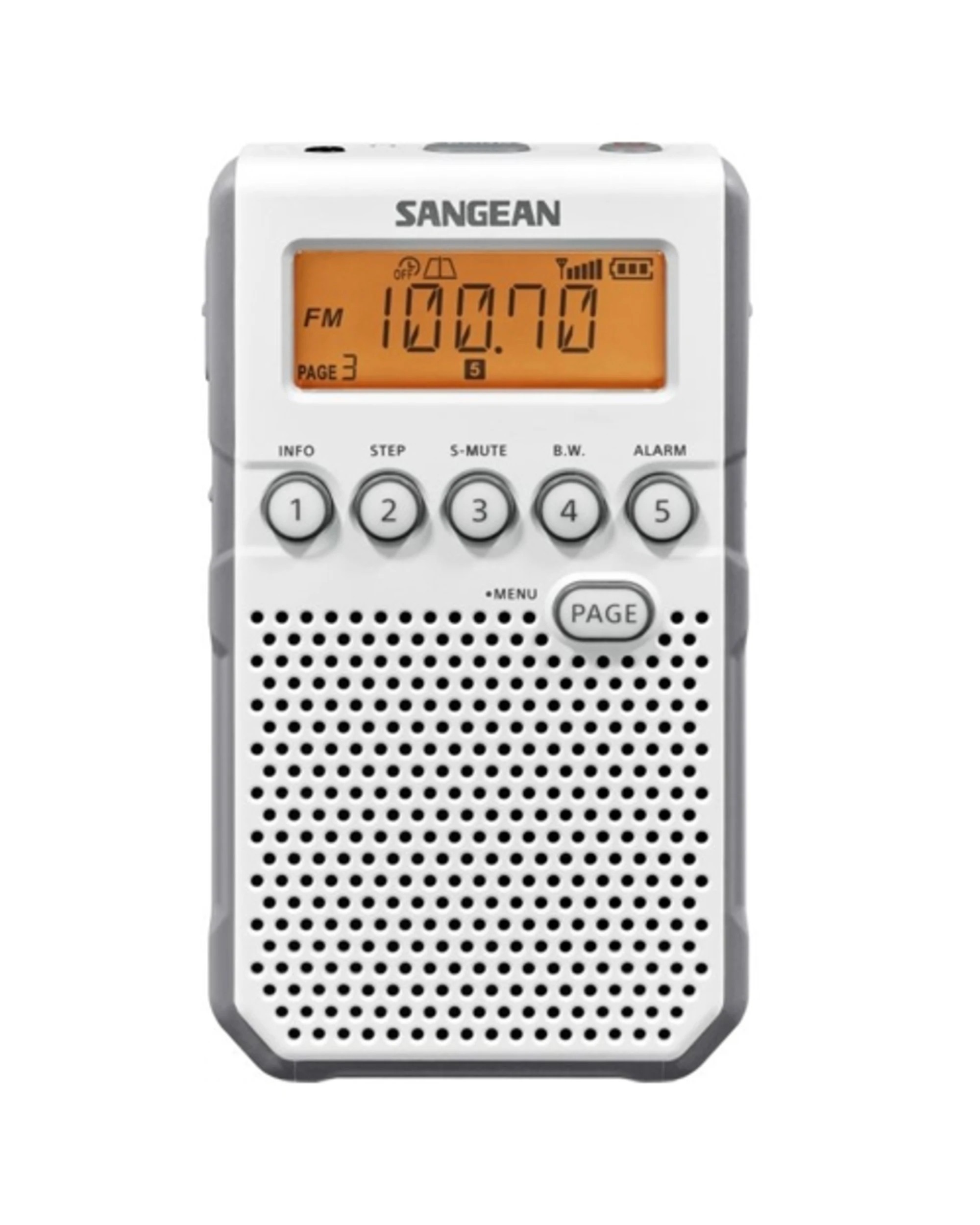 1 Sangean DT-800 Pocket Radio - White, 1 of 3
