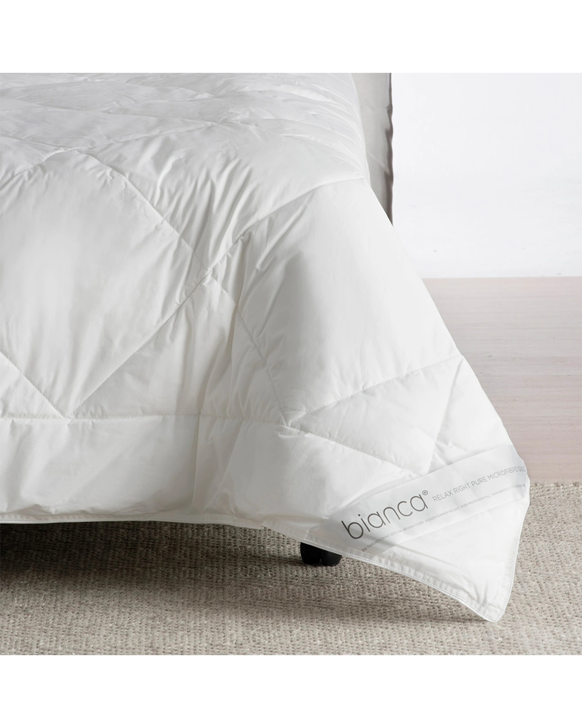 2 Bianca Relax Right Pure Microfibre Quilt 300gsm - Single Bed - White, 2 of 2