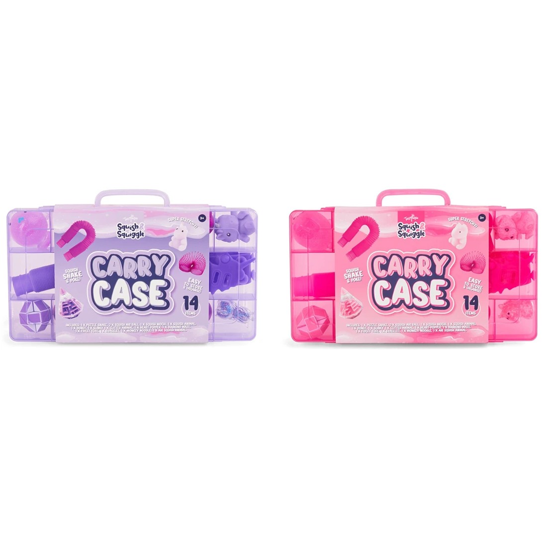 1 14 Piece ToyMania Squish and Squiggle Carry Case - Assorted, 1 of 5