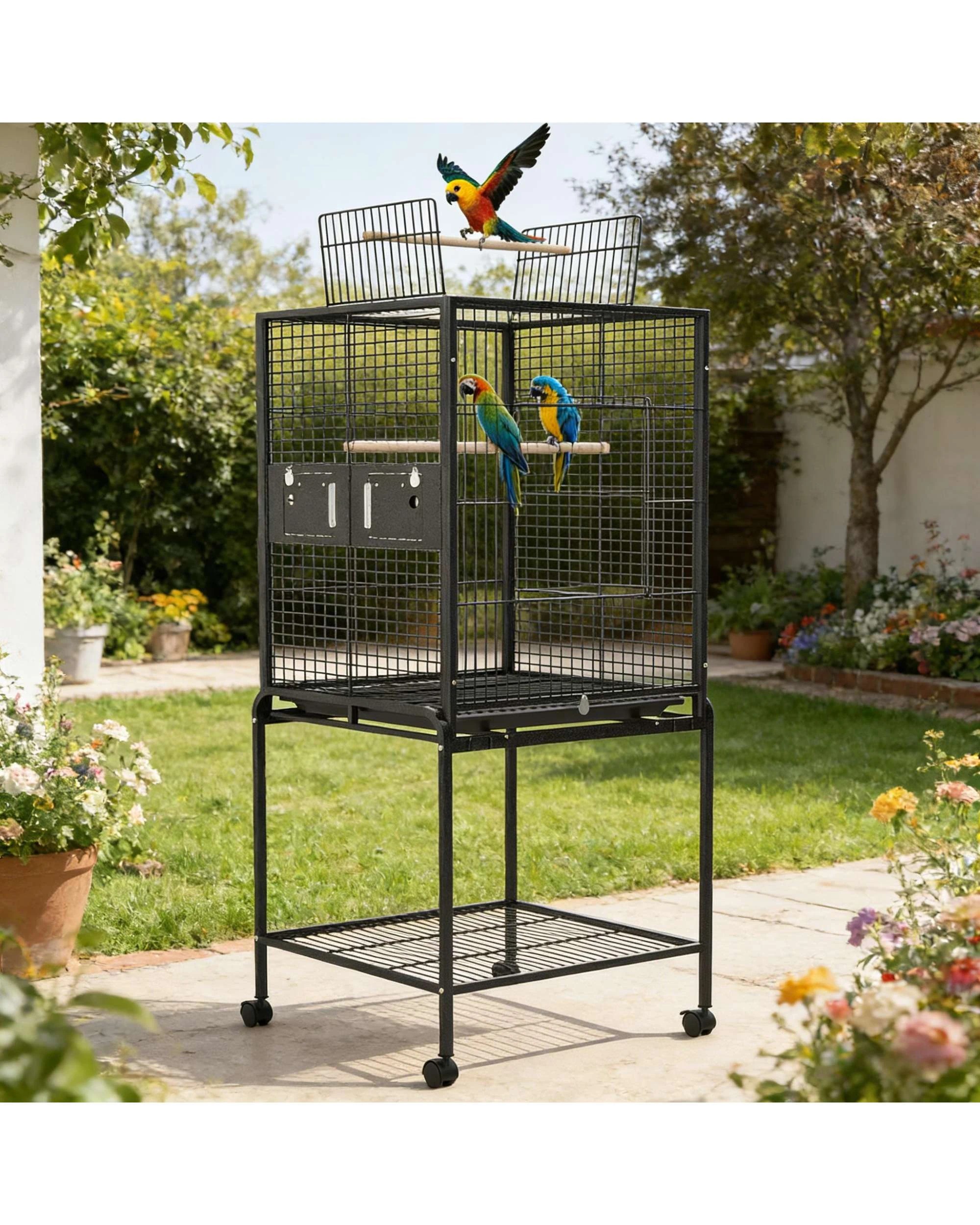 2 Advwin Bird Cage 146CM Parrot Aviary, 2 of 7