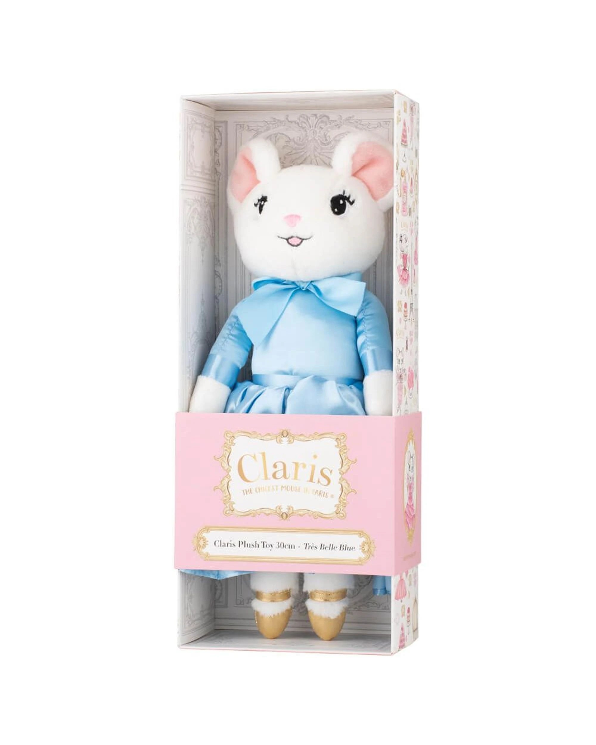 1 Claris the Chicest Mouse in Paris Tres Belle Blue 30cm Plush, 1 of 8