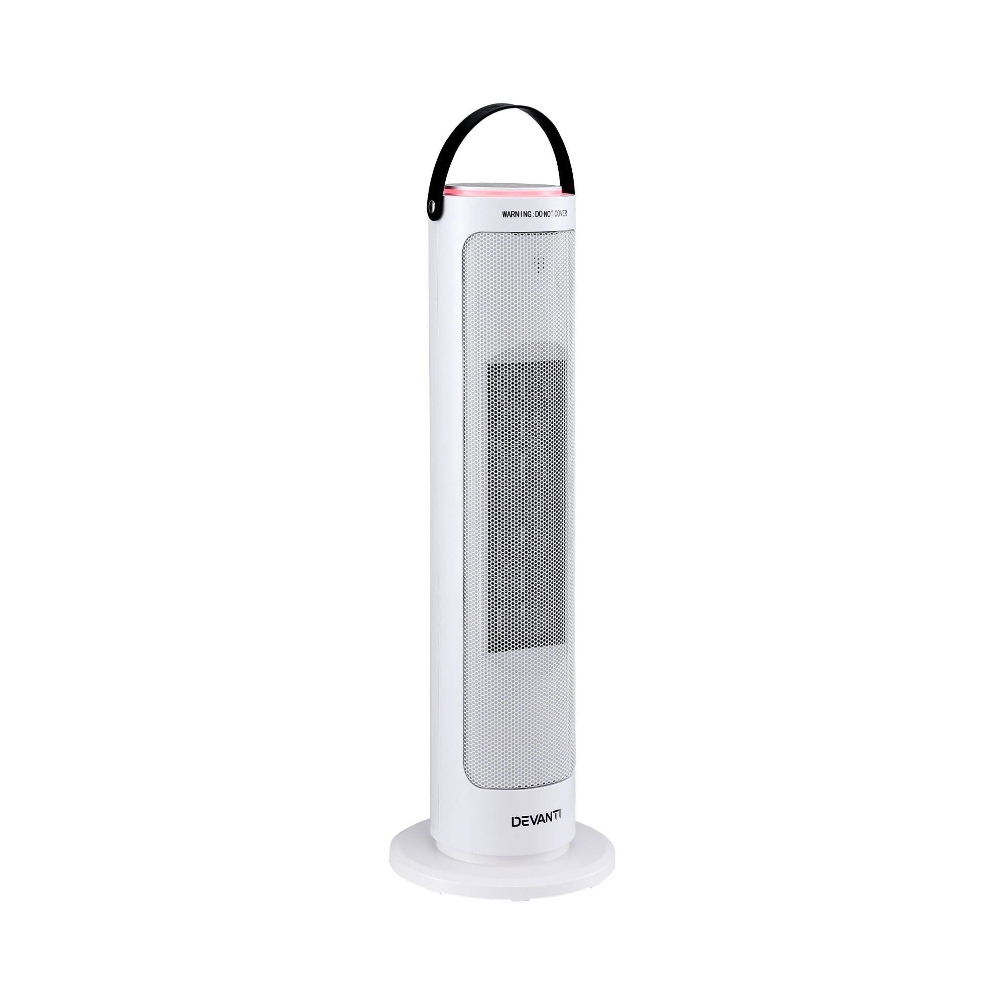 1 Devanti 2000W Ceramic Tower Heater Space Heaters Oscillating Indoor - White, 1 of 2