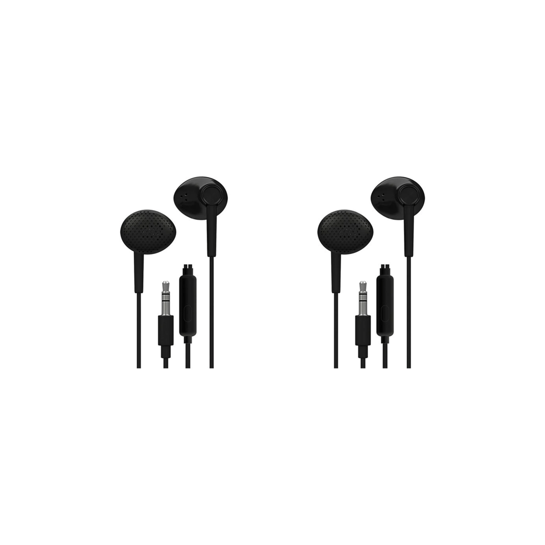 1 Liquid Ears Everyday 3.5mm Wired Bud Earphones With Mic 2PK Enhanced Bass
 - black, 1 of 4