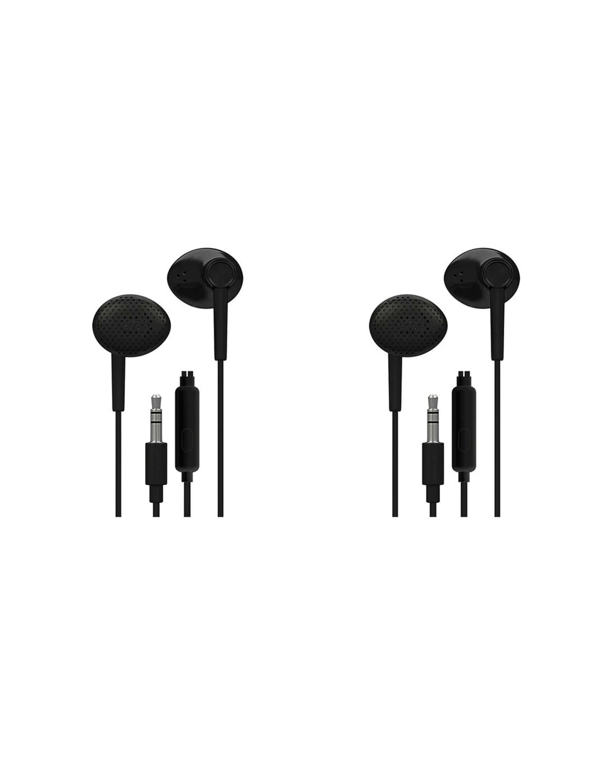 1 Liquid Ears Everyday 3.5mm Wired Bud Earphones With Mic 2PK Enhanced Bass - Black, 1 of 4