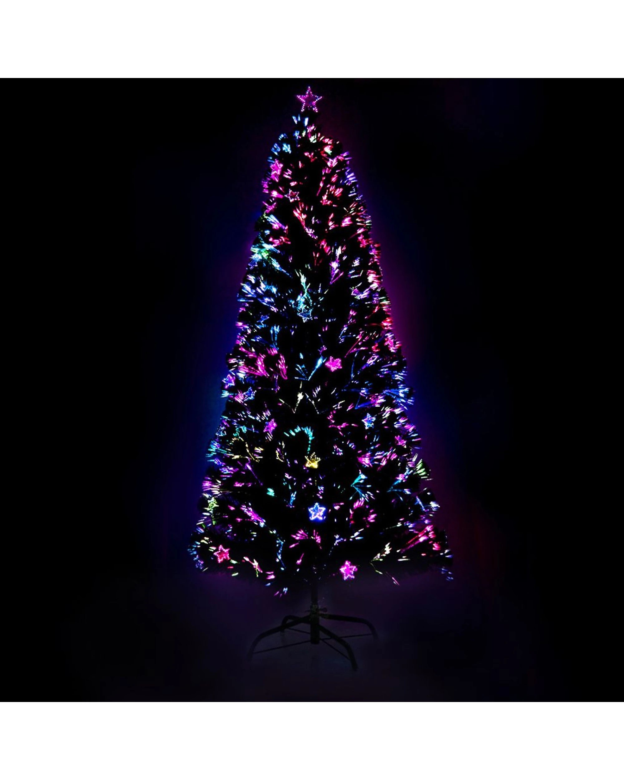 2 Jingle Jollys 1.8m Christmas Tree Optic Fibre LED Xmas tree - Green, 2 of 10