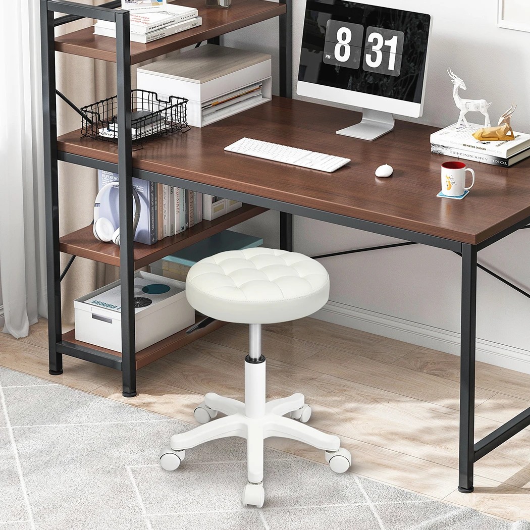 5 Levede PU Leather Salon Bar Stools in Beige Colour, 5 of 6