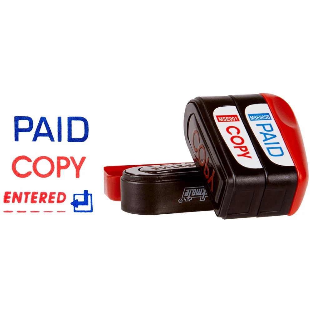 1 Deskmate Pre-inked Multi-stamp Stacker Paid, Copy and Entered, 1 of 3