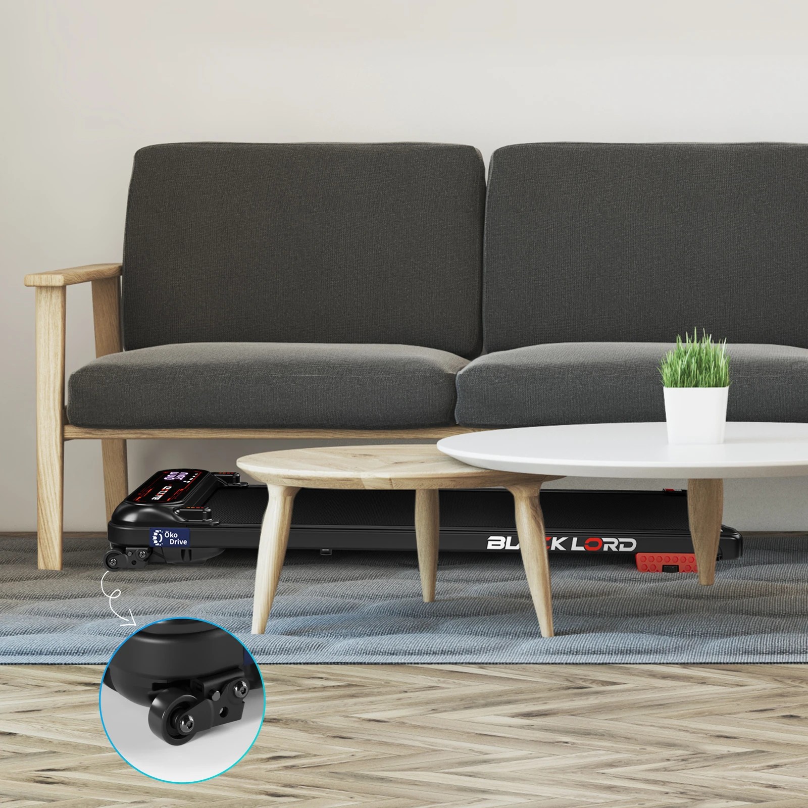 10 Black Lord Treadmill Electric Walking Pad Incline Shock Absorbers Gym - Black, 10 of 10