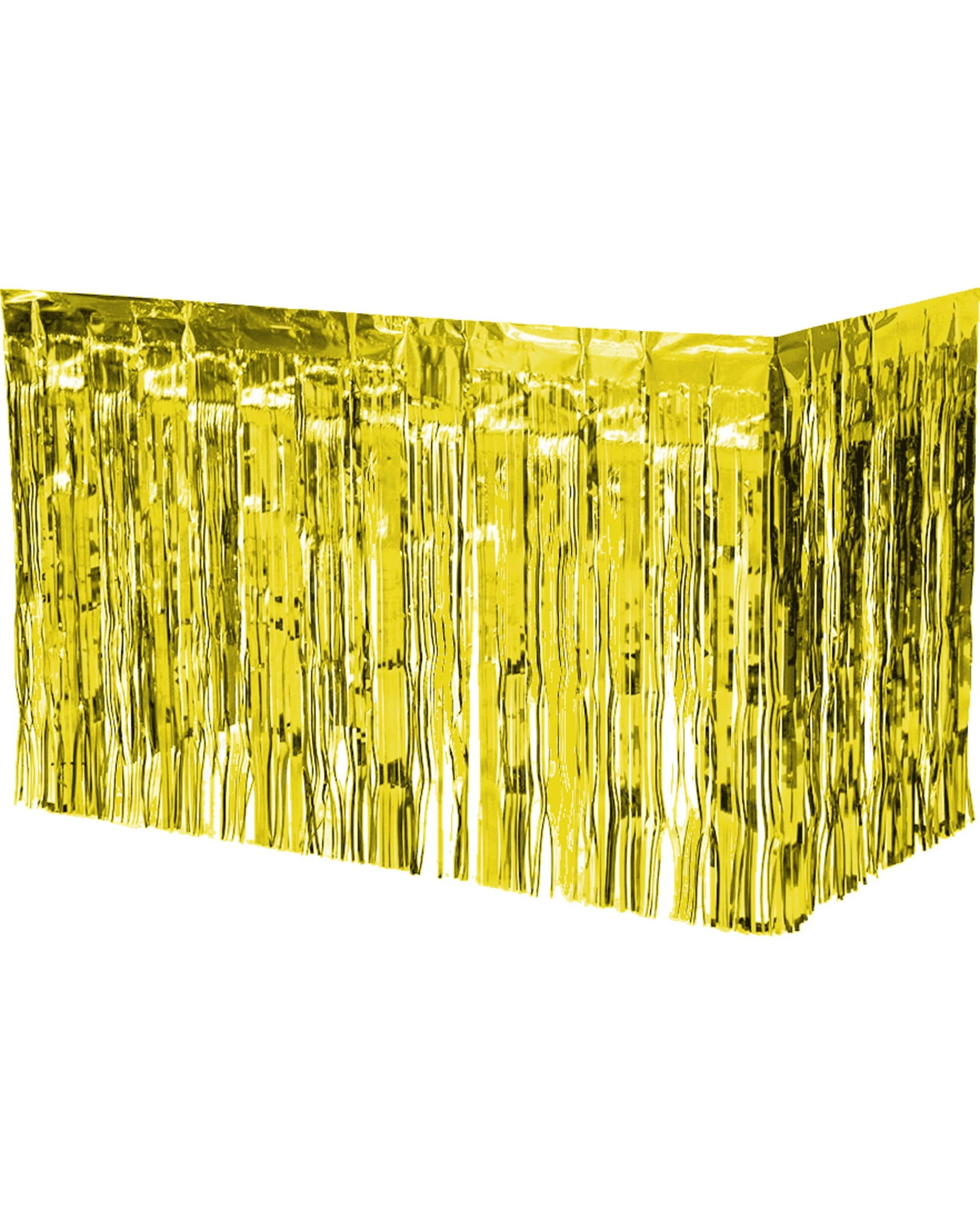1 Partyrama Metallic Gold Table Skirt - Gold, 1 of 2