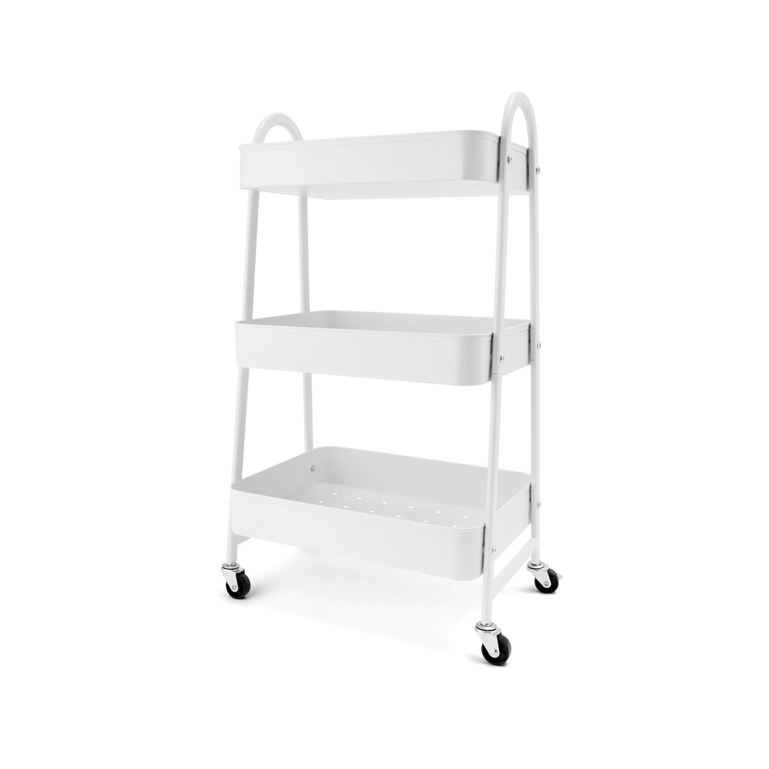 2 White 3 Tier Trolley, 2 of 8