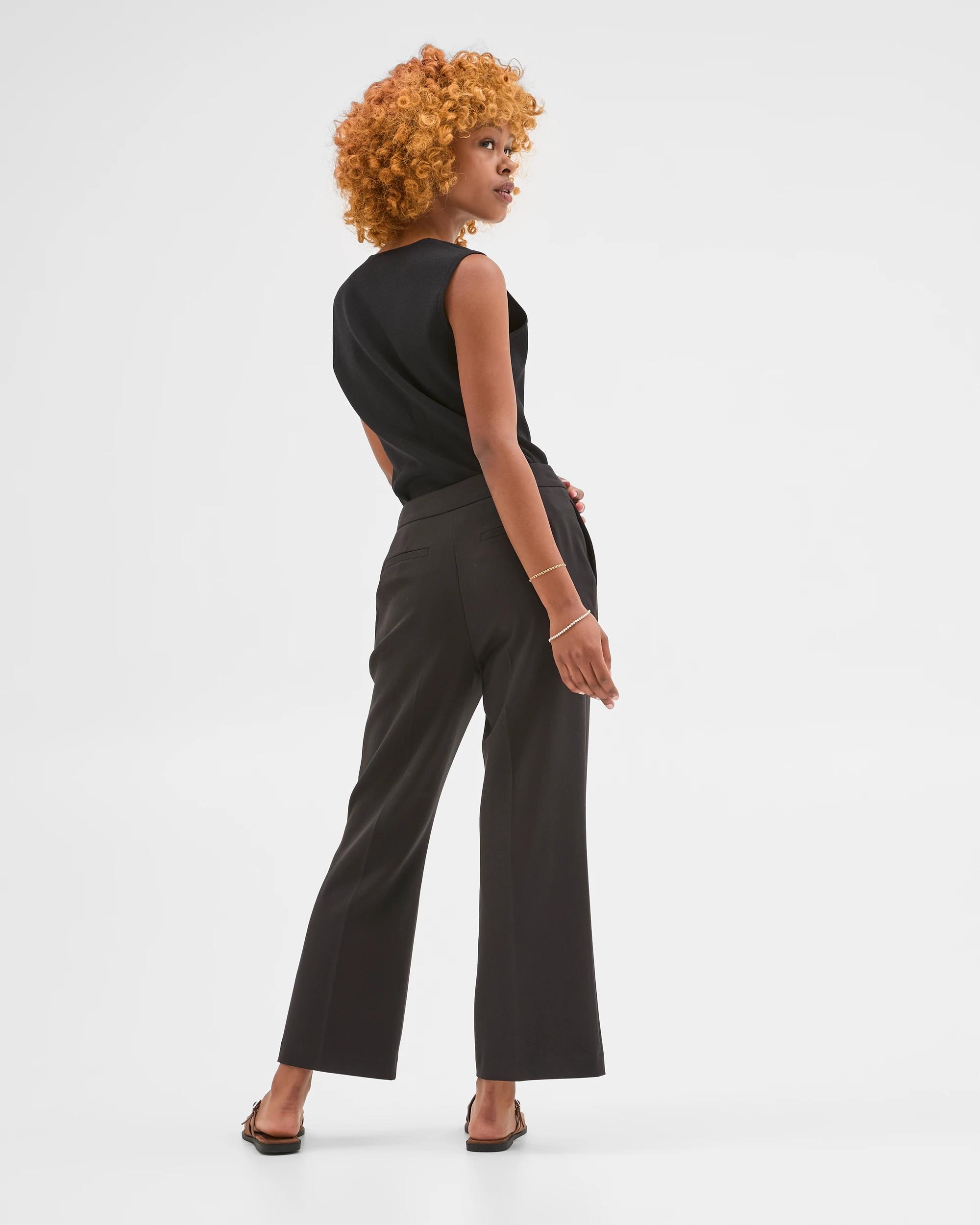 4 Target Petites Tailored Kick Flare Pants BLACK, 4 of 5