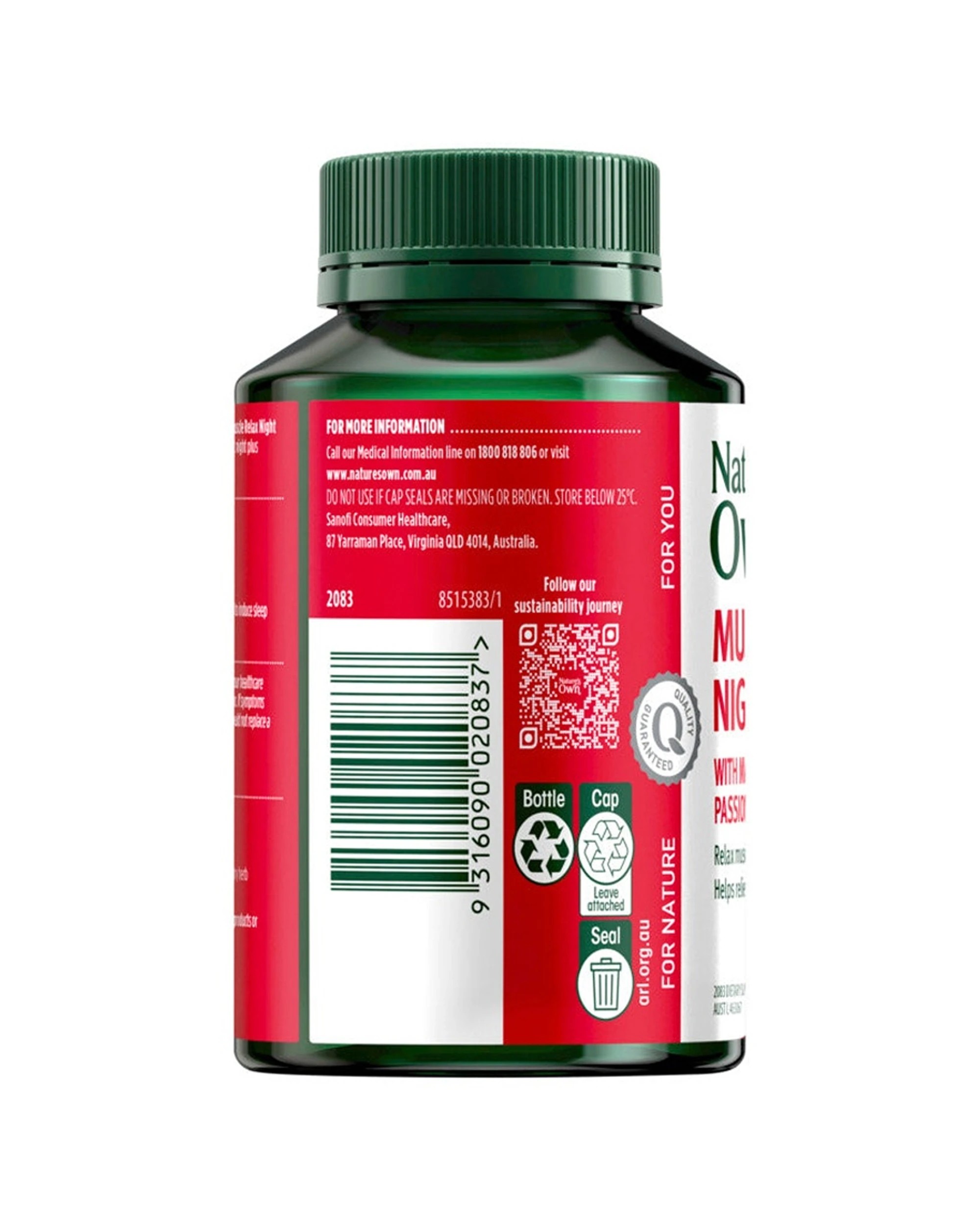3 Nature's Own 120pc Muscle Relax Night Tablets Magnesium Supplement, 3 of 7