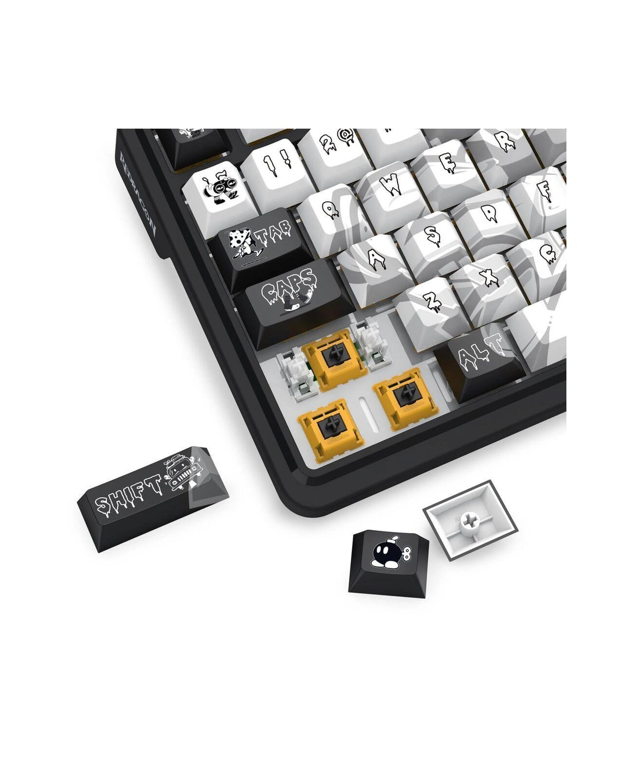 7 Redragon K719GFRGB Pro Artemis Pro Wireless Mechanical Keyboard - Grey, 7 of 10