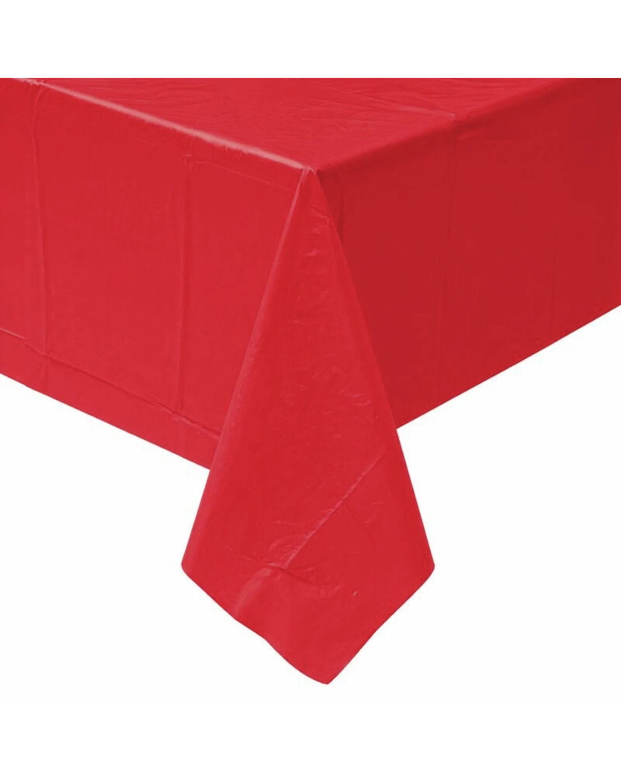 1 Alpen Plastic Rectangular Tablecloth Red - Red, 1 of 2