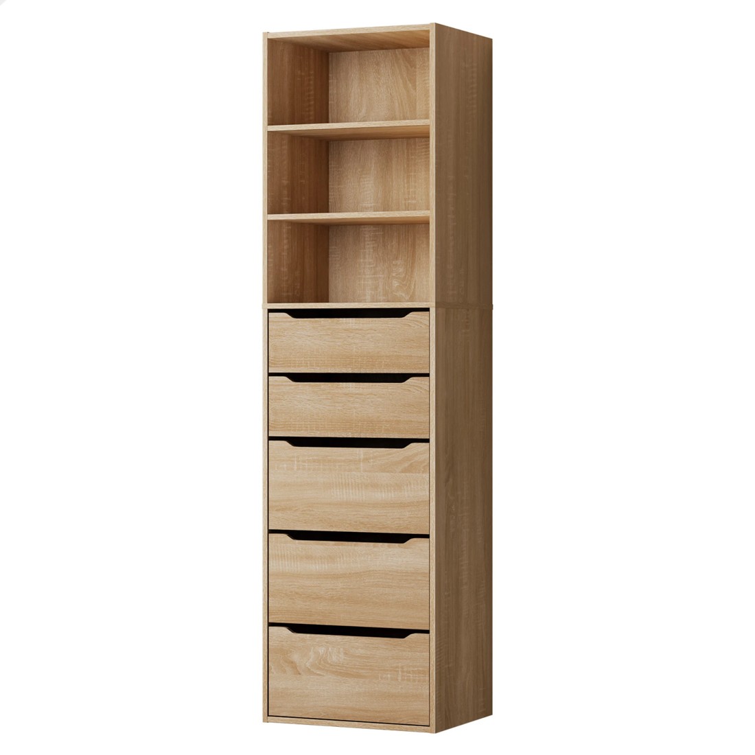 1 Alfordson Wardrobe Clothes Storage Cabinet Closet Organizer 5 Drawers - Wood, 1 of 10