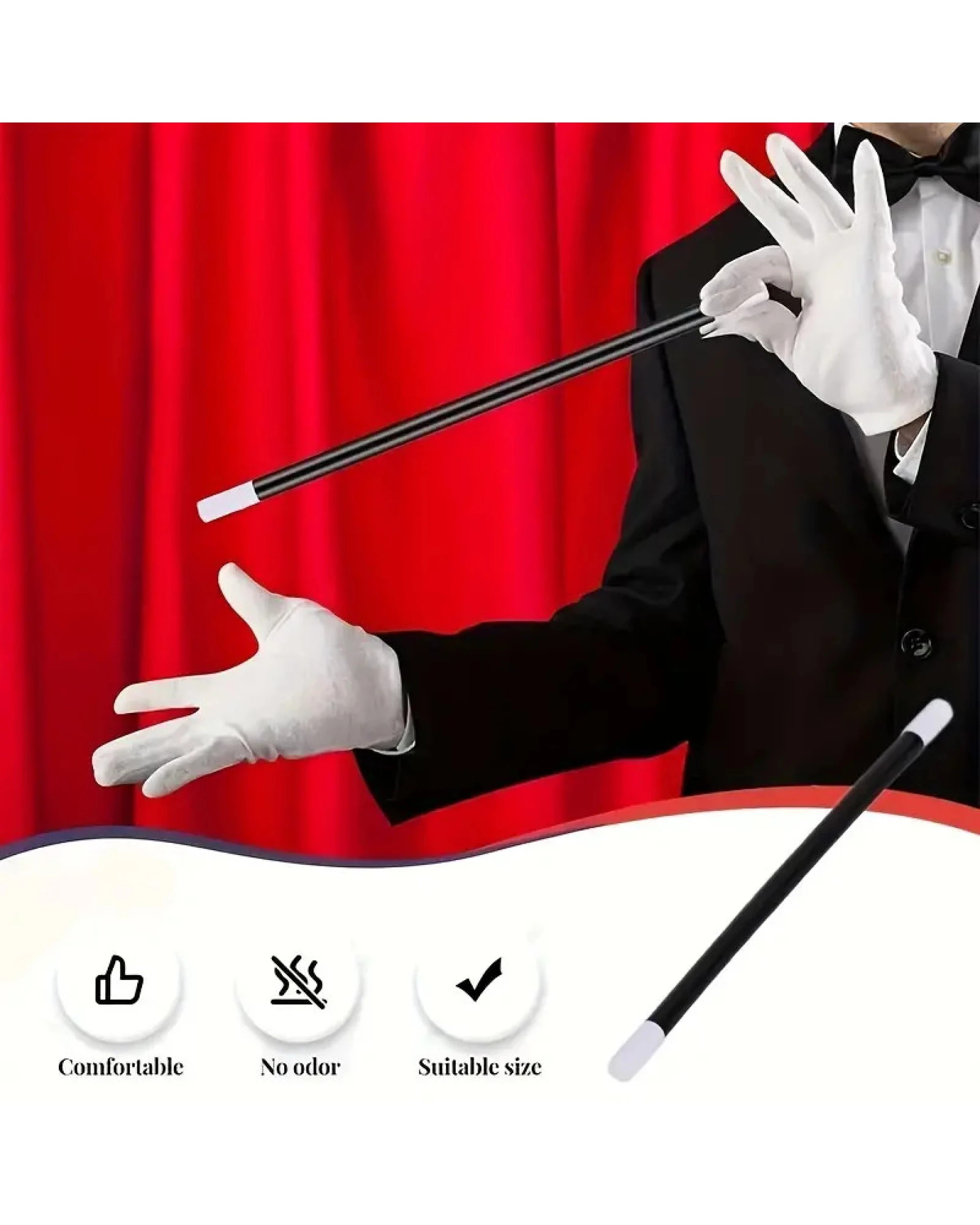 3 BR Costumes Magic Wand for Magicians and Wizards, 30cm Length, 3 of 4