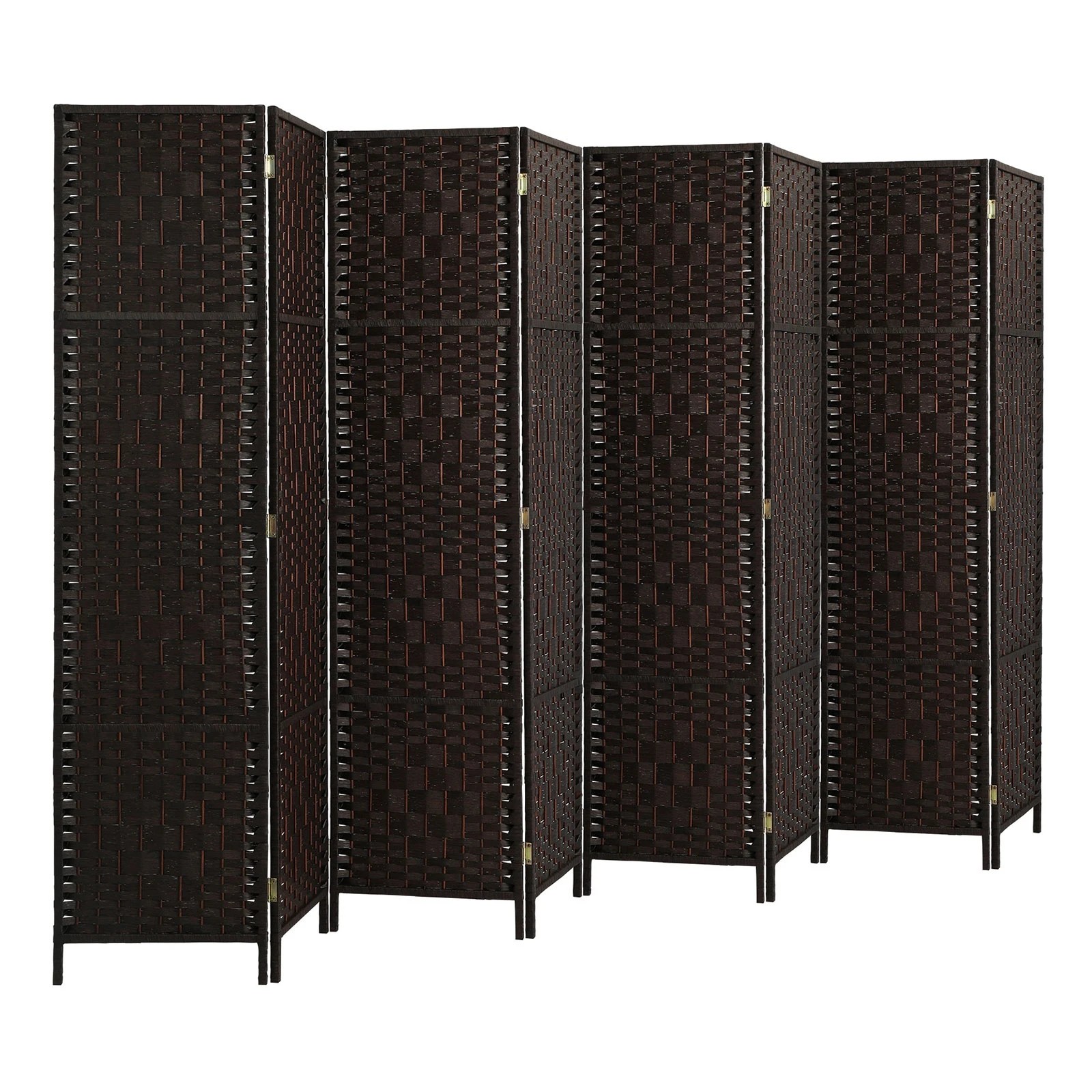 7 Oikiture 8 Panels Room Divider - Brown, 7 of 10