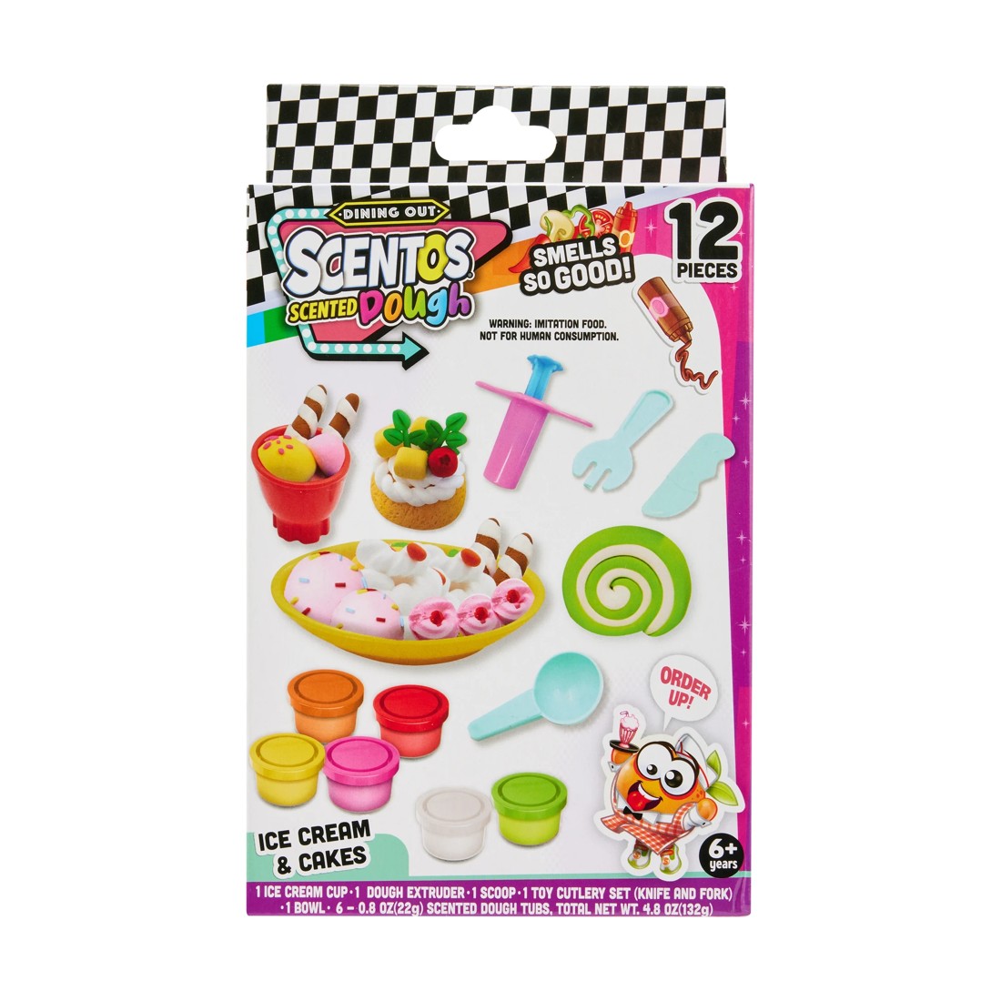1 12 Piece Scentos Scented Dough Dining Out Set - Ice Cream and Cakes, 1 of 4