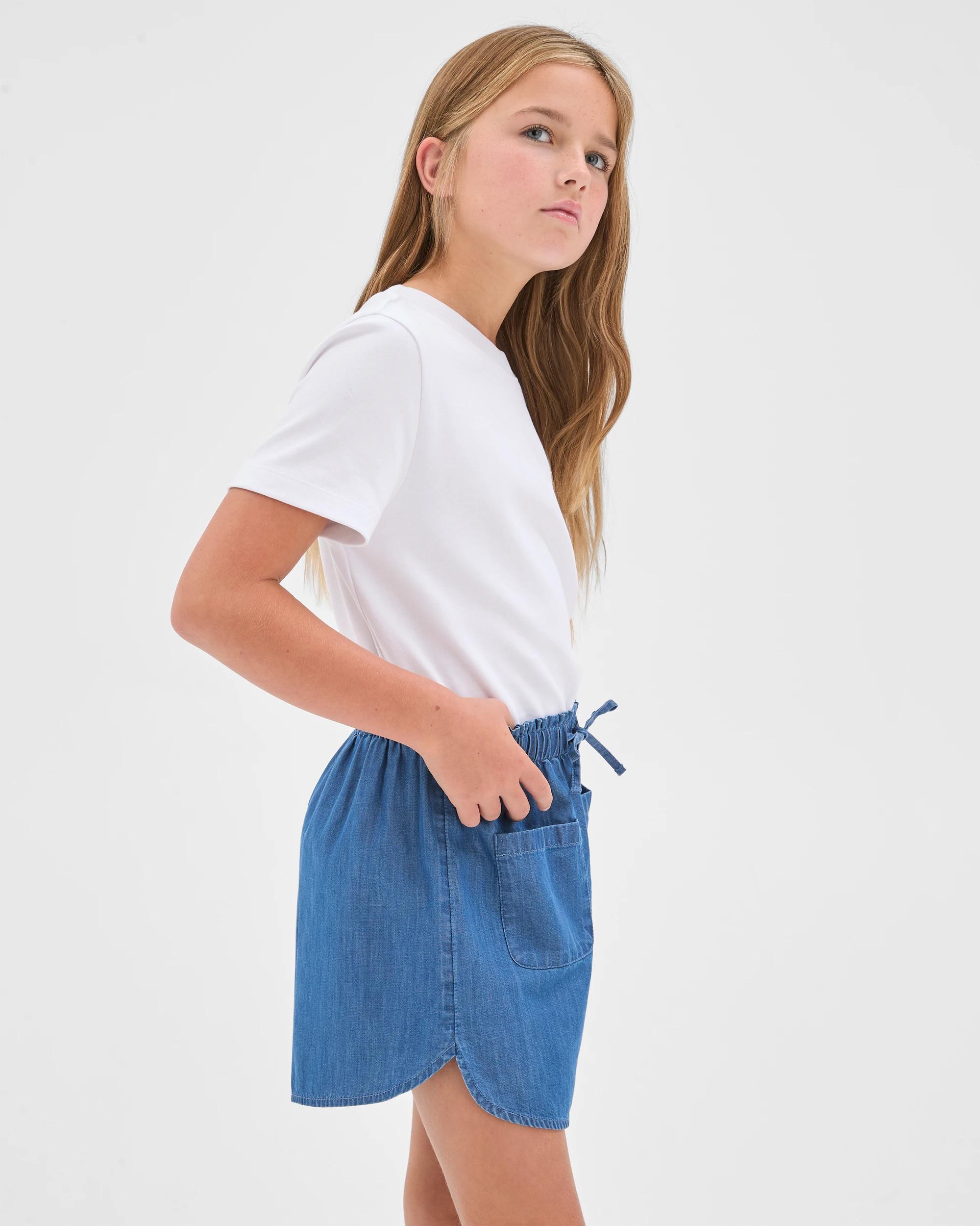 3 Target Kids Australian Cotton Chambray Shorts MID WASH, 3 of 6
