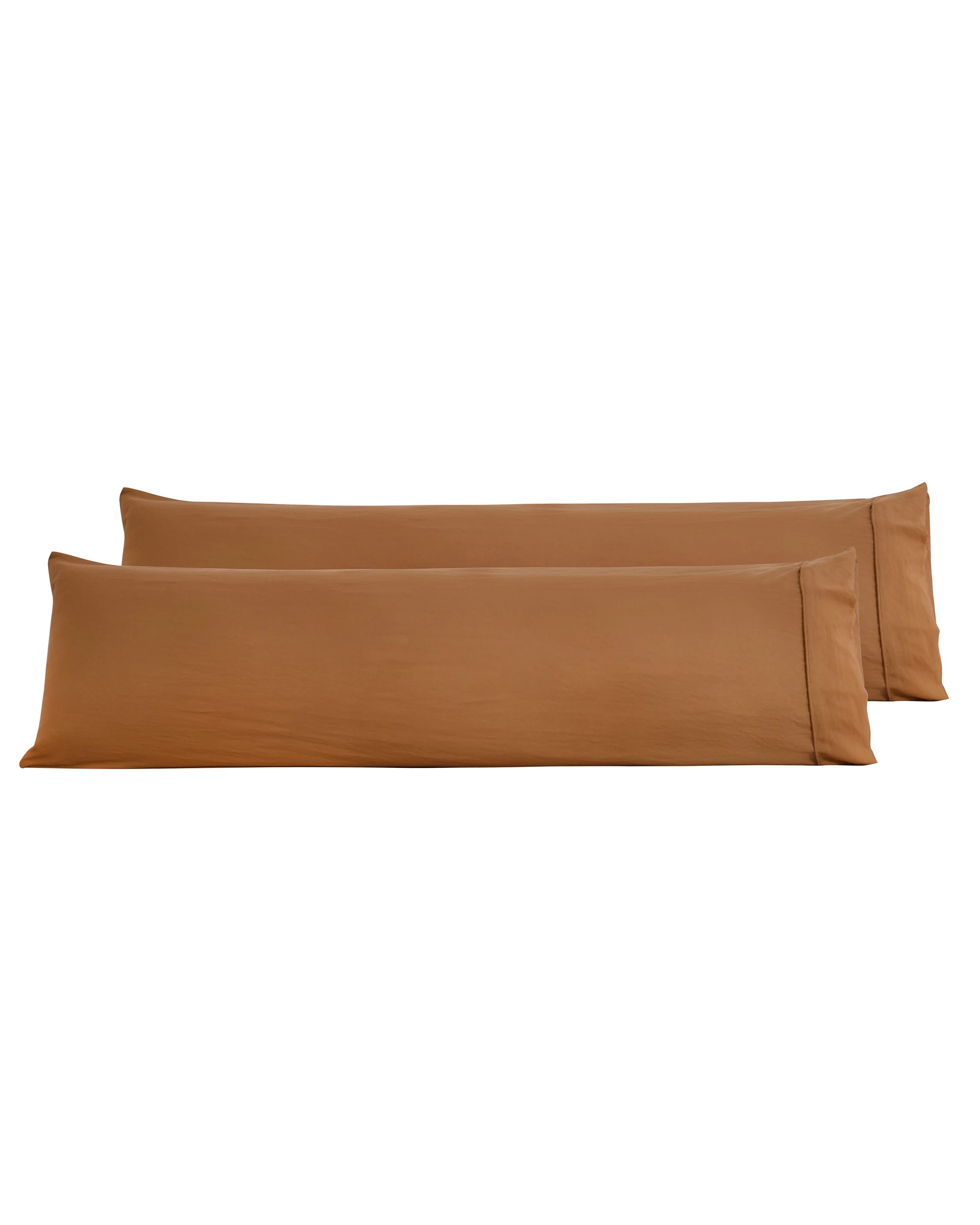 2 Dreamaker Superfine Washed Microfibre Body Pillowcase Twin Pack - Rust, 2 of 5