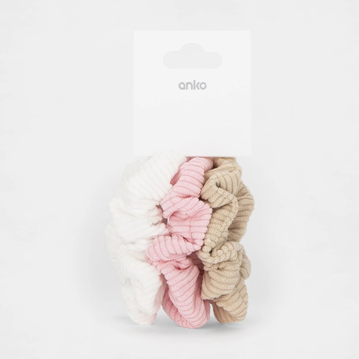 5 3 Pack Thick Corduroy Hair Scrunchies, 5 of 5
