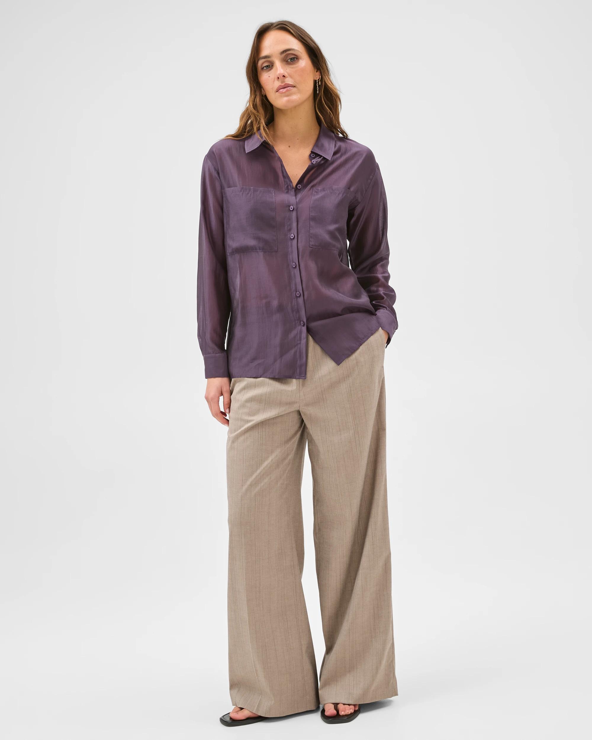 1 Preview Soft Patch Pocket Shirt PLUM, 1 of 6