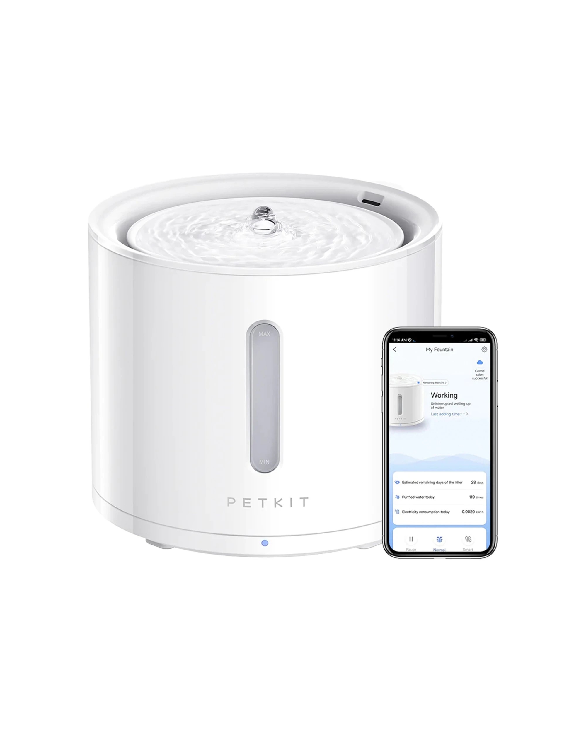 3 Petkit Eversweet Solo 2 Wireless Smart Pet Water Fountain 2L 3.0 Filtration - Black, 3 of 4