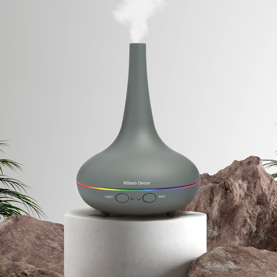 2 Essential Oil Diffuser Ultrasonic Humidifier Aromatherapy LED Light 200ML 3 - Grey, 2 of 4