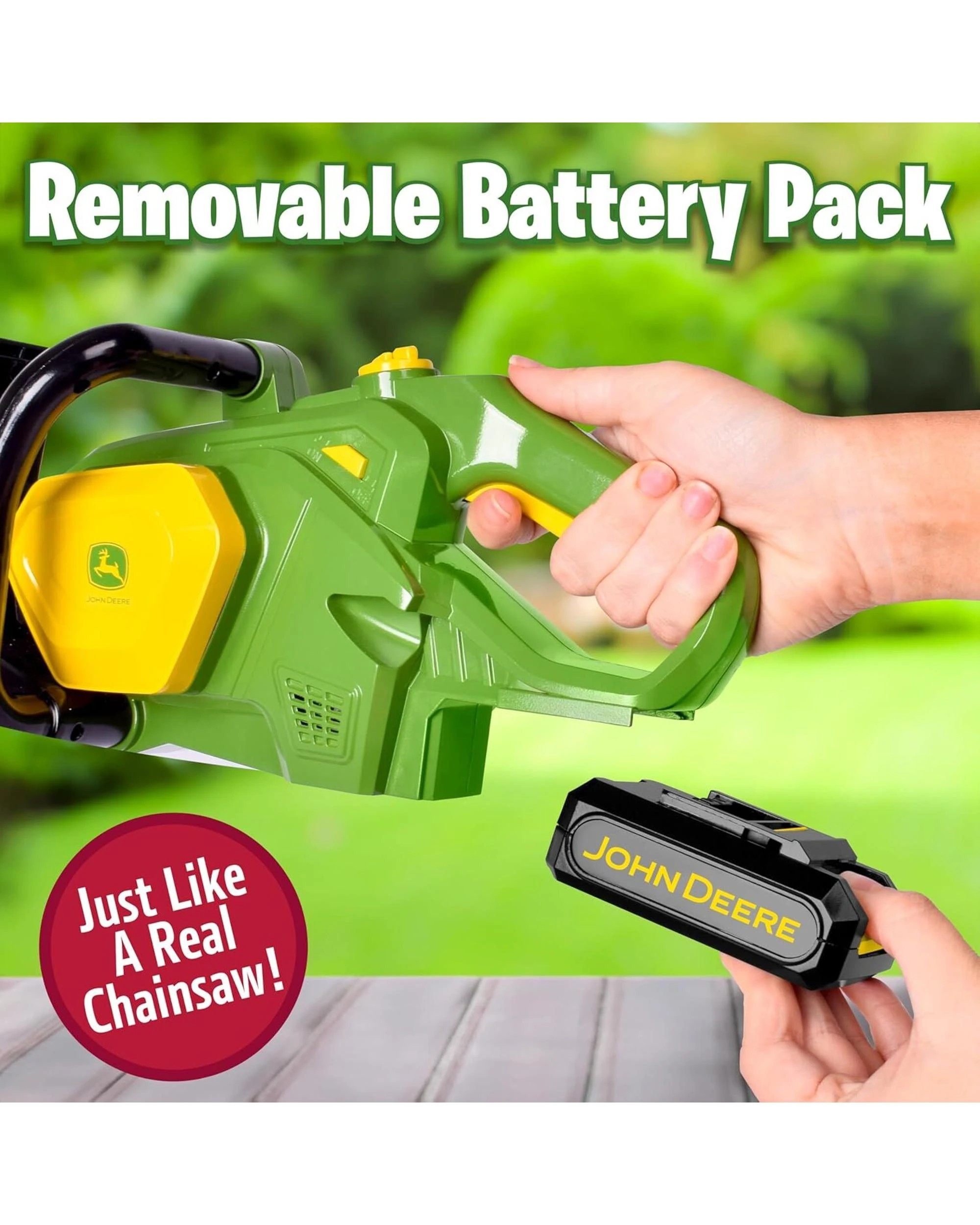 4 John Deere Kids Motorised Chainsaw, 4 of 6