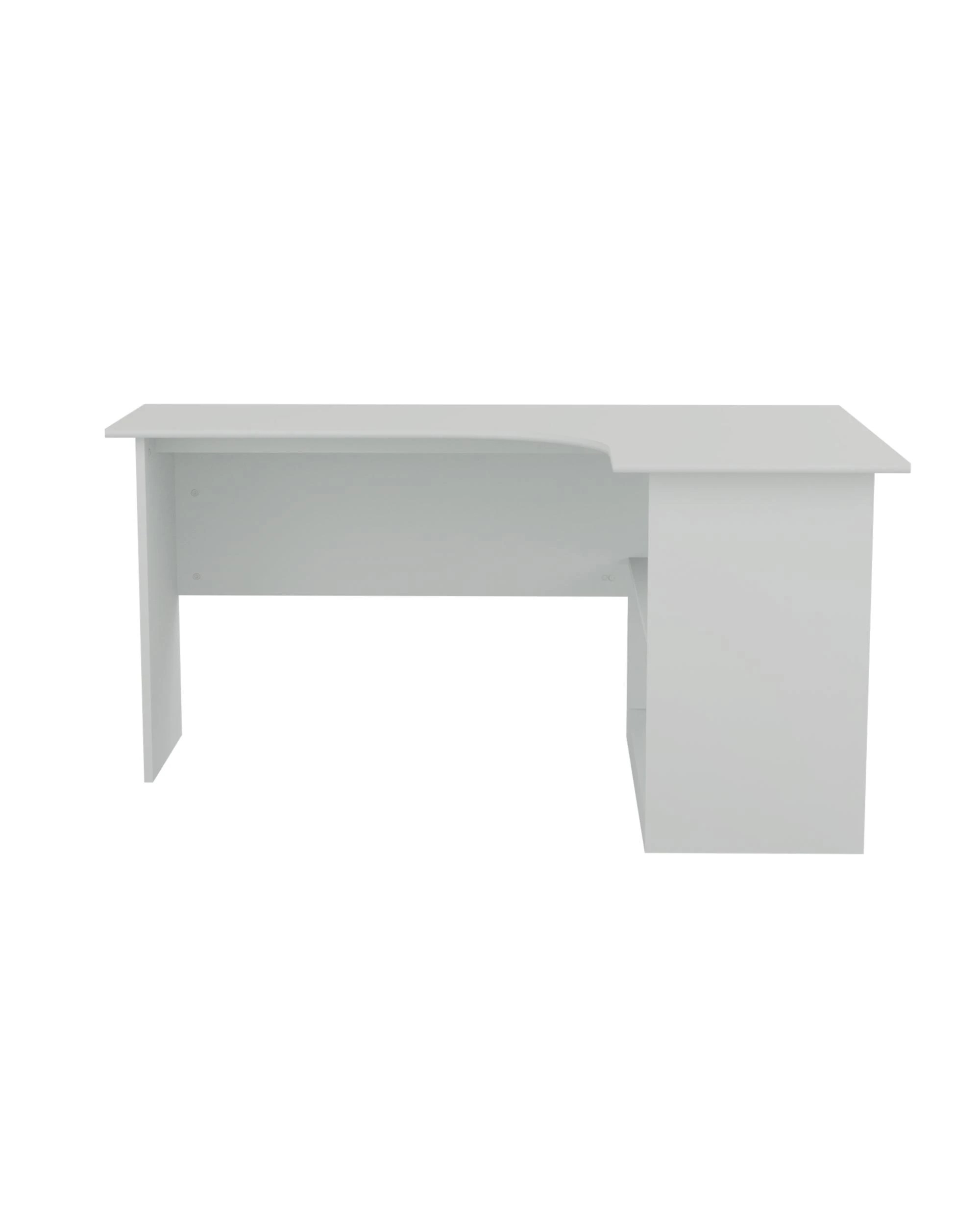 3 Kodu Belle Corner Desk Student Study Office Desk with Shelving - White, 3 of 9