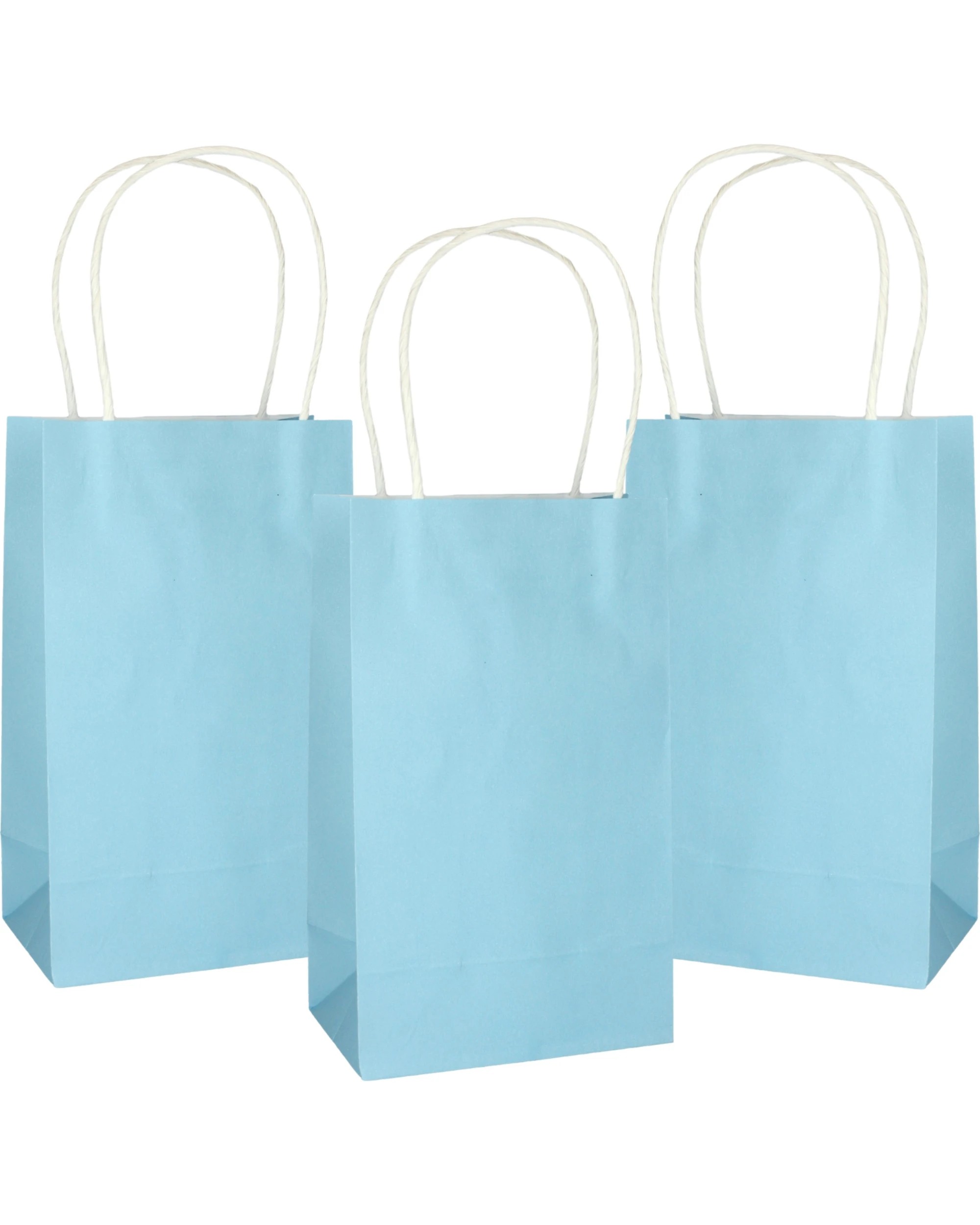 1 Eco Occasions Pastel Paper Gift Bags 21.5cm Pack of 5 - Blue, 1 of 3