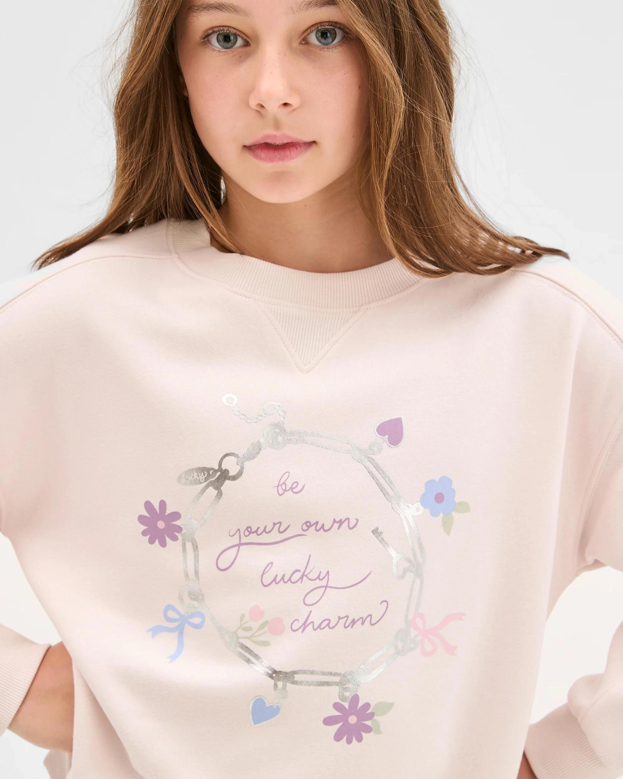 5 Target Kids Australian Cotton Blend Long Sleeve Fleece Top PASTEL PARCHMENT, 5 of 8