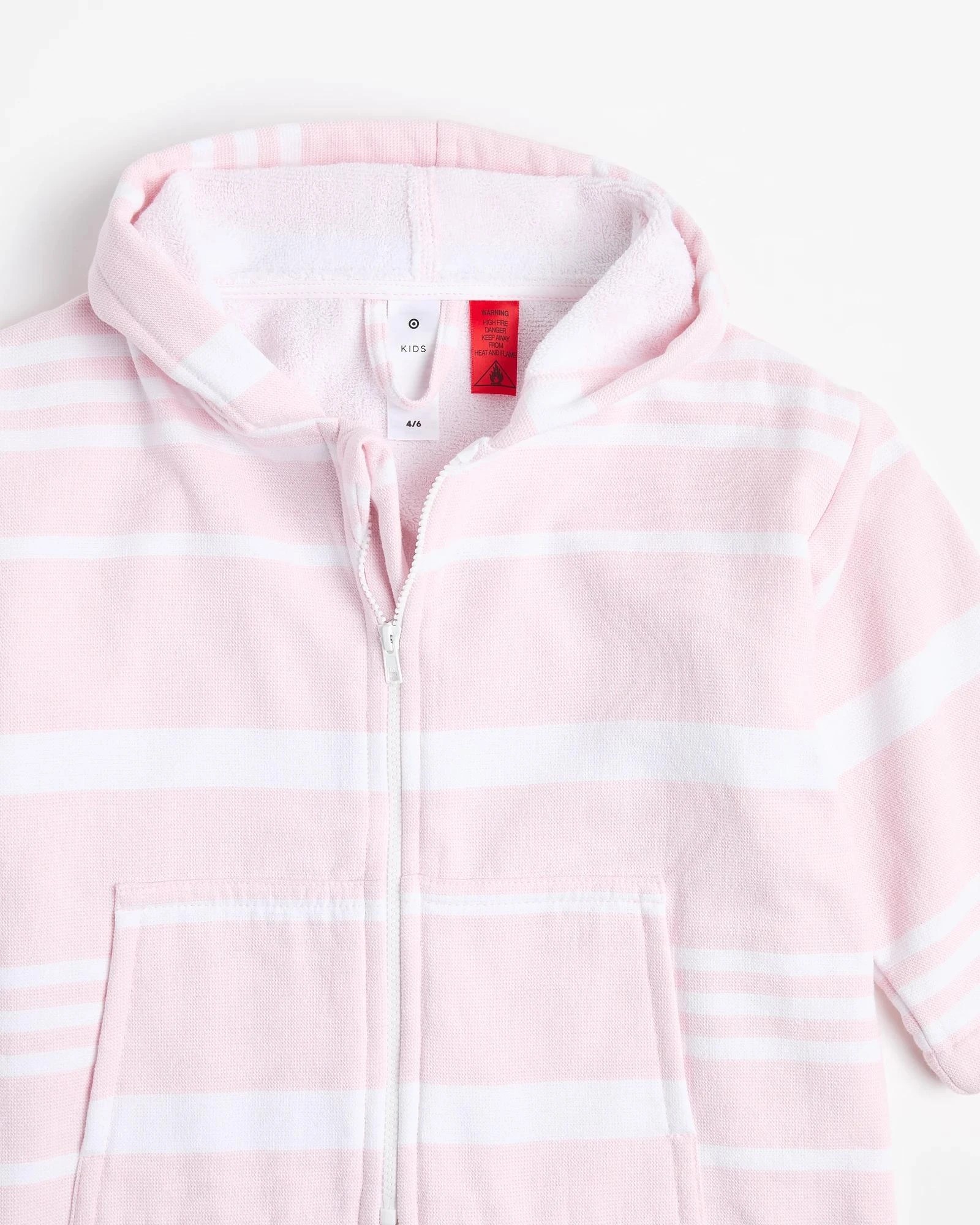 5 Target Henley Kids  Zip Thru Hooded Towel - Pink, 5 of 6