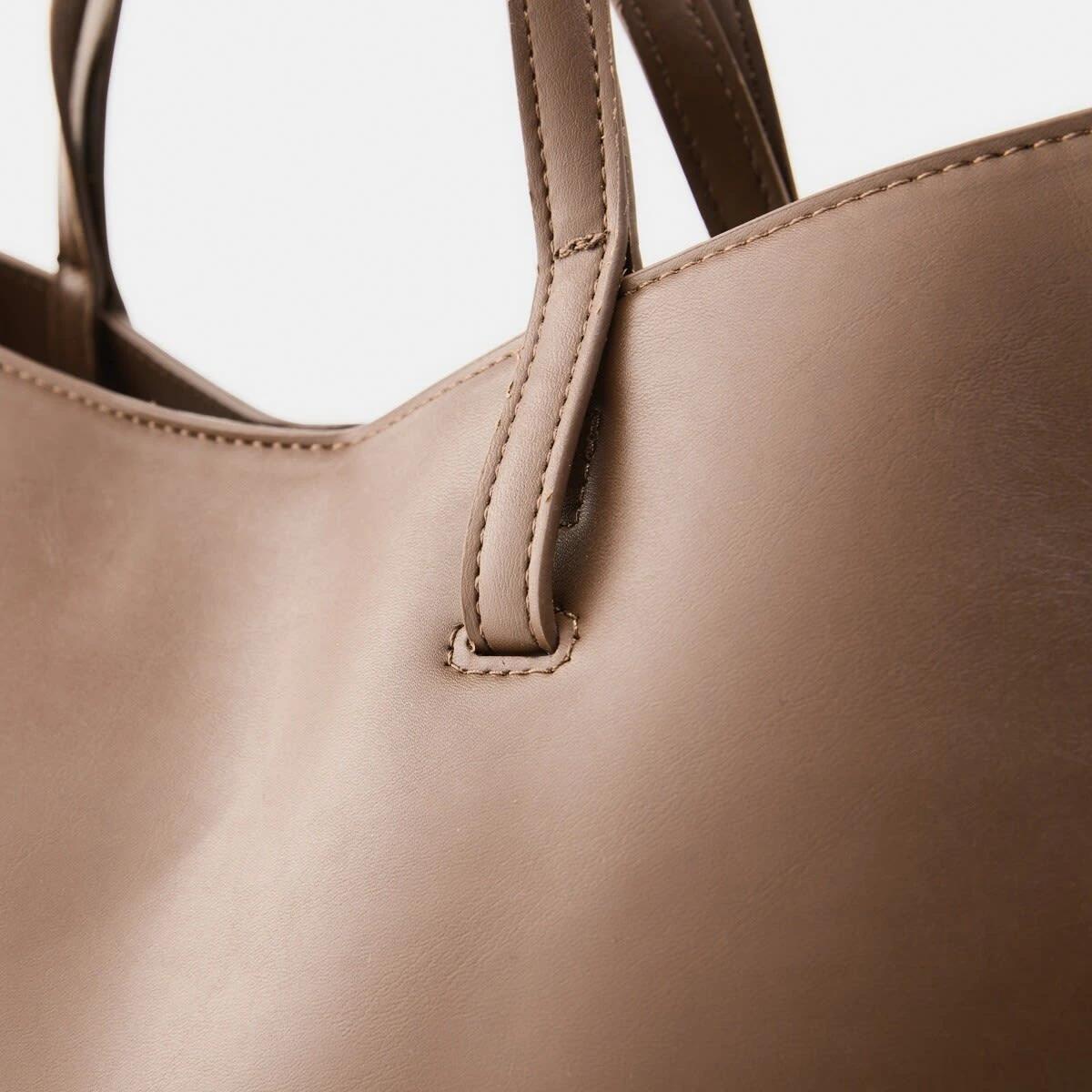 3 Curved Tote Bag Rich Tan, 3 of 6