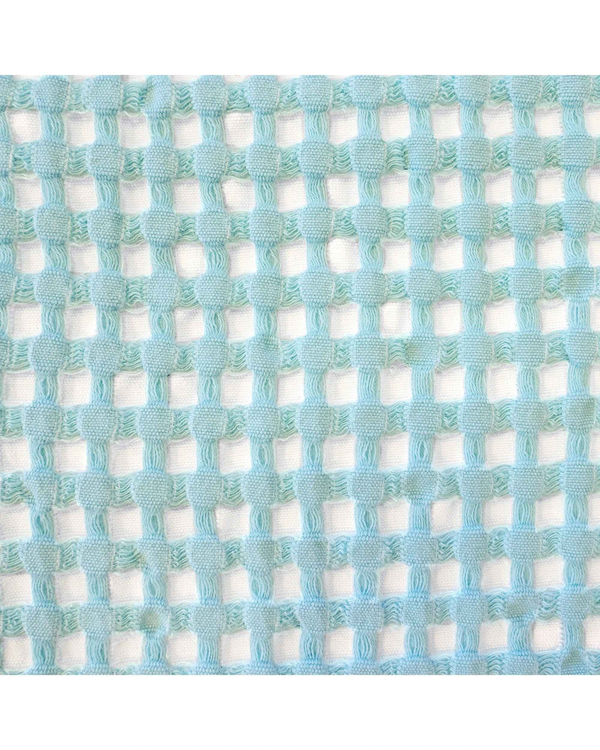 3 Bambury Waffle Fabric Dora Square Cushion Cotton Decorative 50x50cm - Blue, 3 of 4
